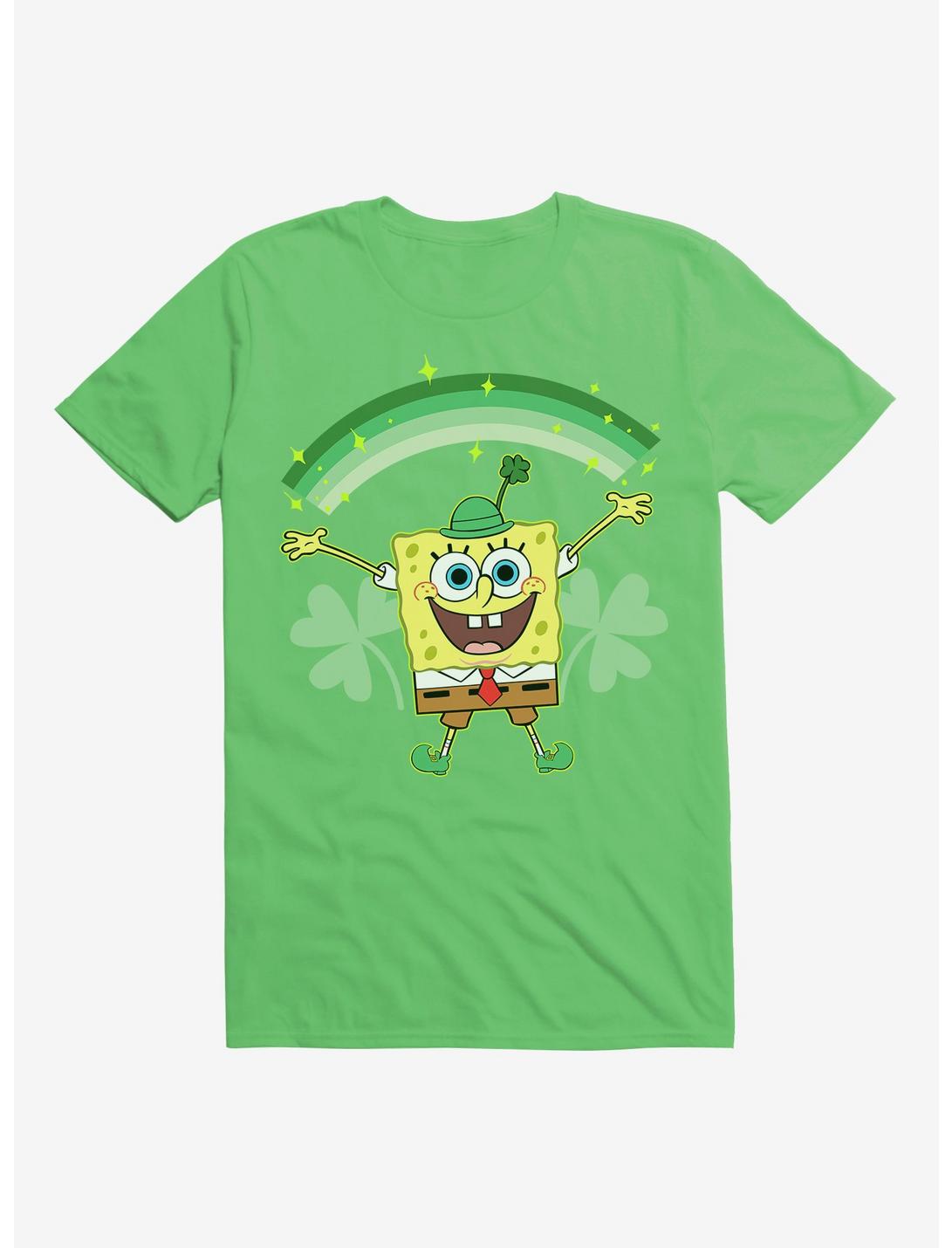 SpongeBob SquarePants St. Pattys Shamrocks T-Shirt, KELLY GREEN, hi-res