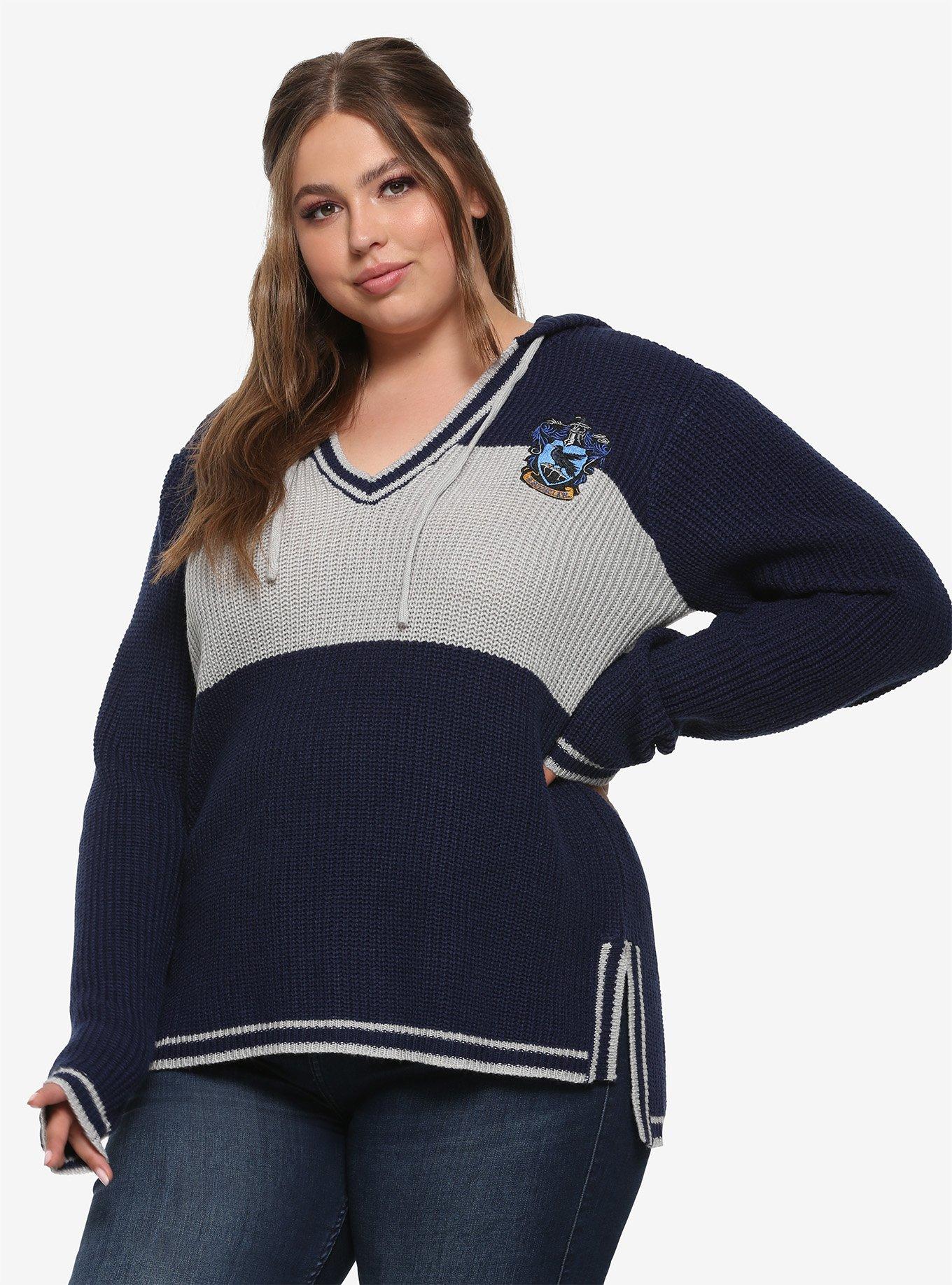 Harry Potter Ravenclaw Hooded Sweater Plus Size, MULTI, hi-res