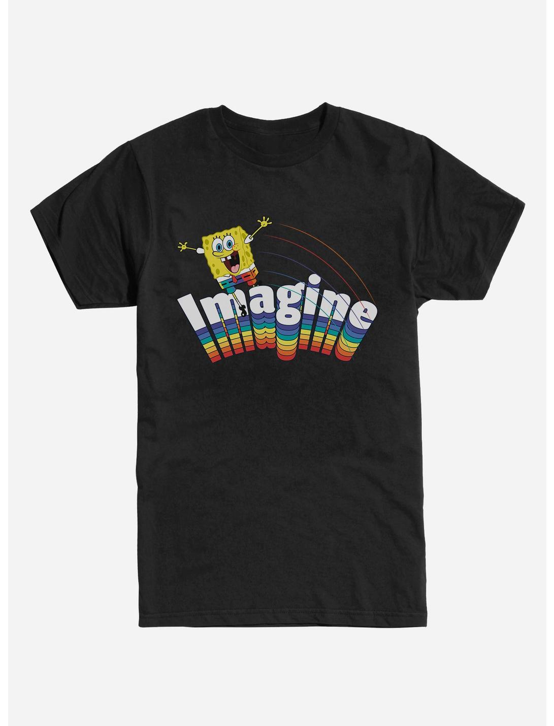 SpongeBob SquarePants Imagine Rainbow T-Shirt, BLACK, hi-res