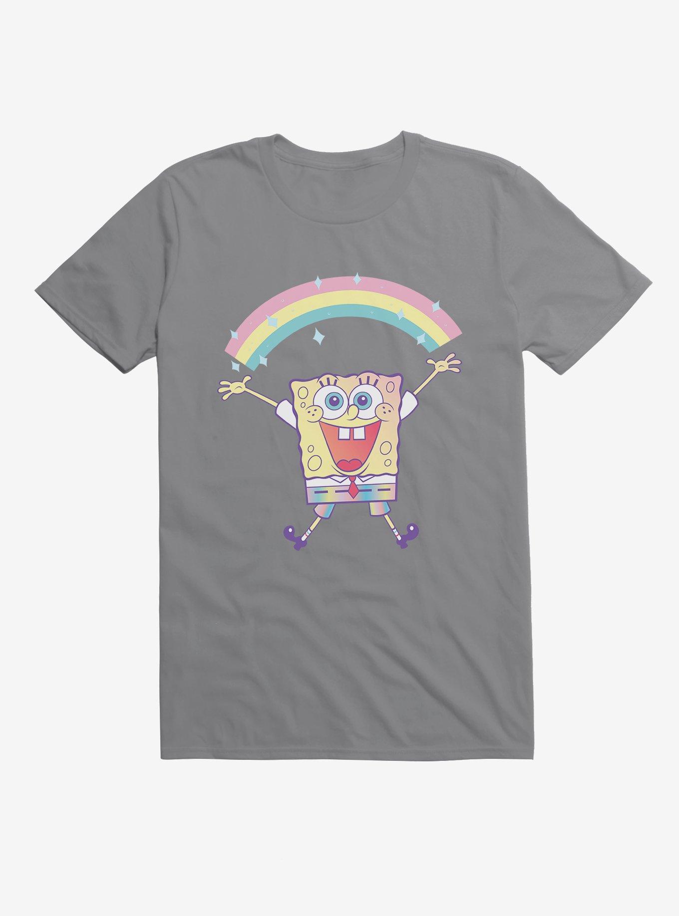 SpongeBob SquarePants Rainbow Sparkle T-Shirt, LIGHT GREY, hi-res