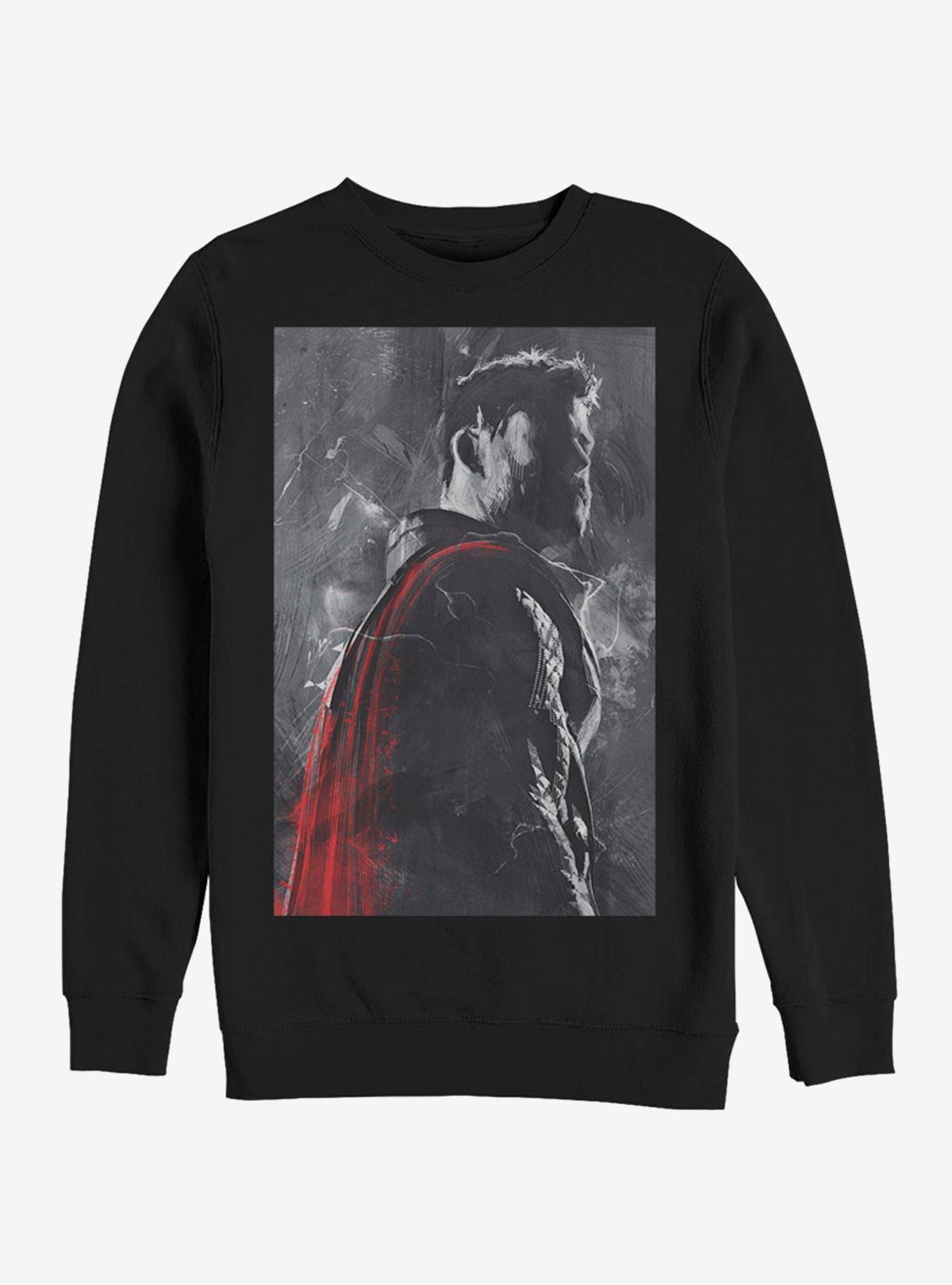 Marvel Avengers: Endgame Thor Painted Sweatshirt, BLACK, hi-res