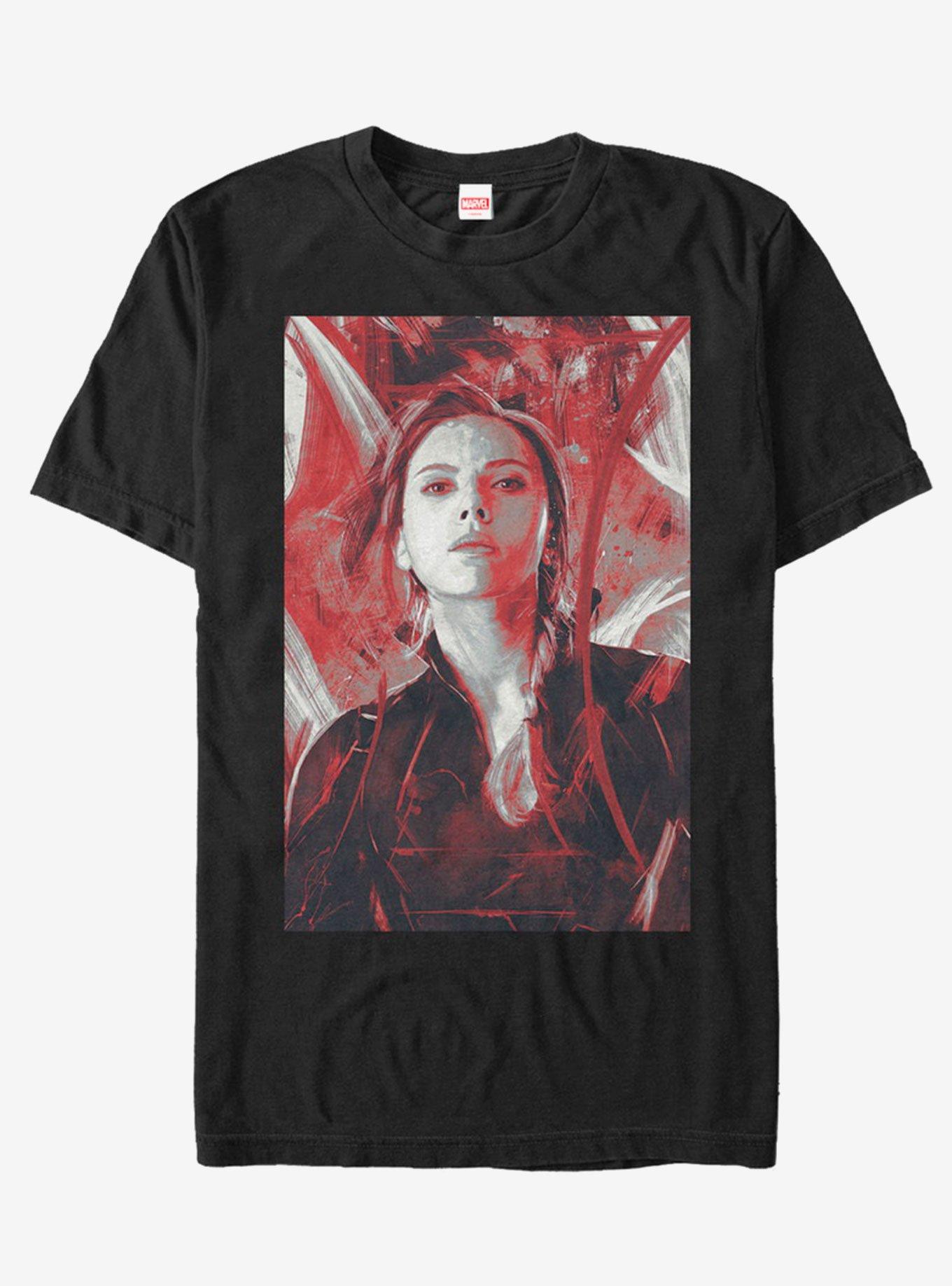 Marvel Avengers: Endgame Black Widow Red Painted T-Shirt