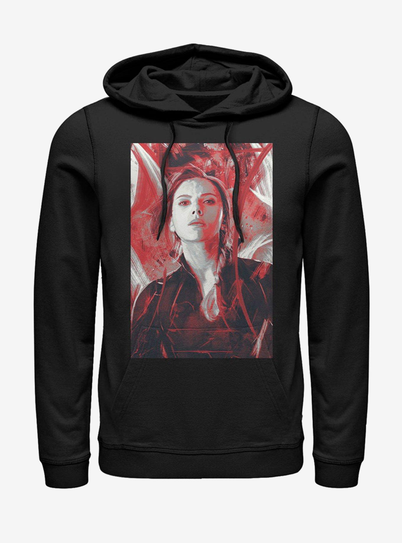 Marvel Avengers: Endgame Black Widow Red Painted Hoodie, BLACK, hi-res