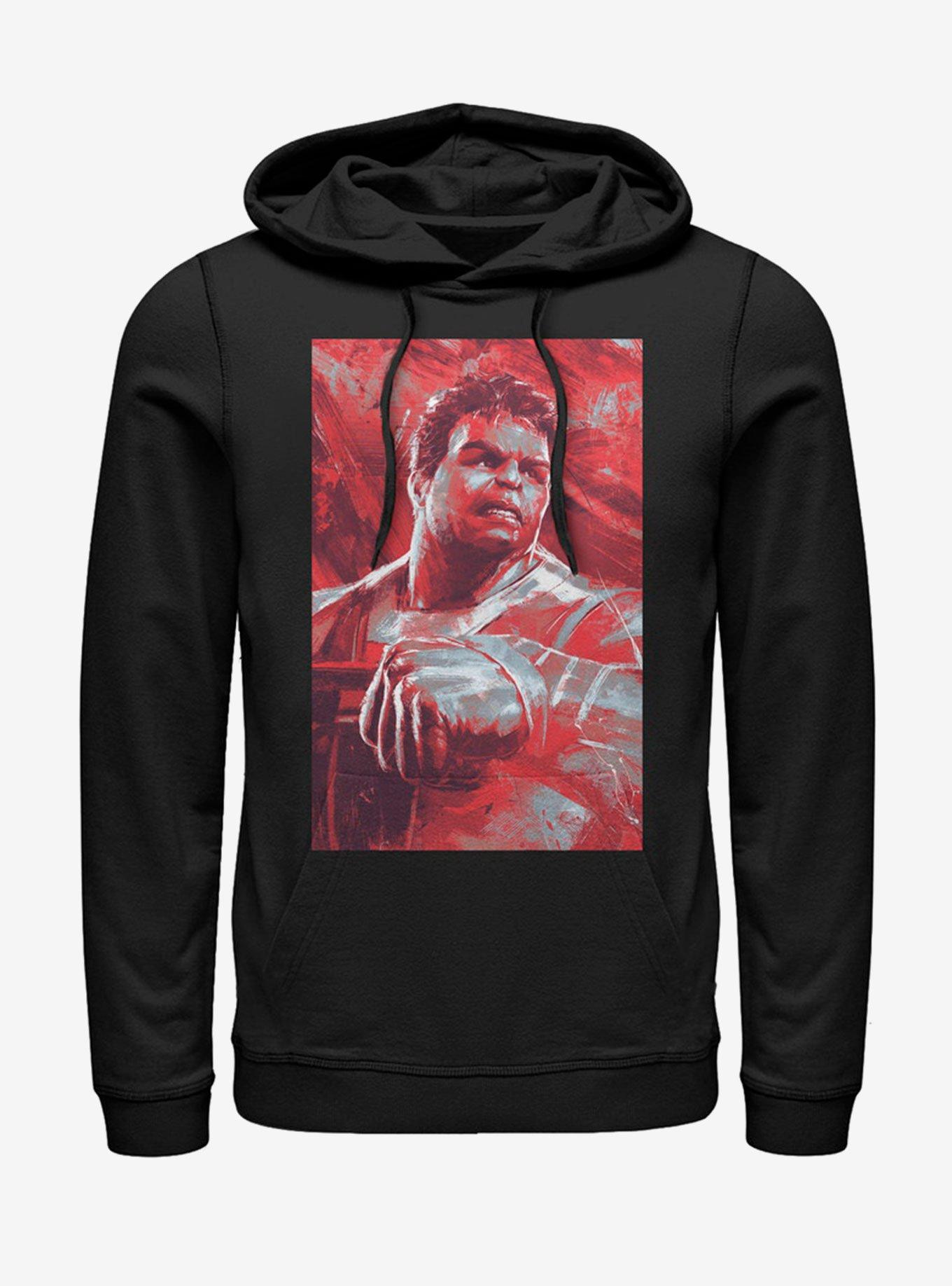 Marvel Avengers: Endgame The Hulk Painted Hoodie, BLACK, hi-res