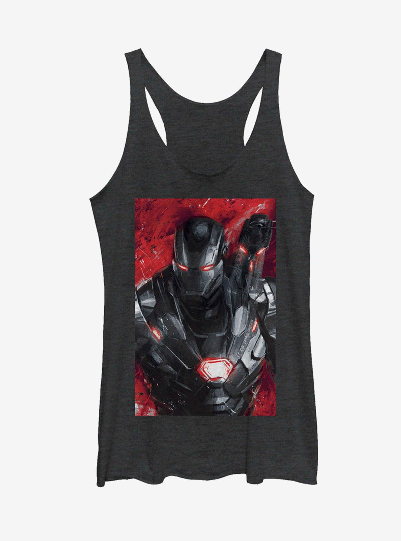 Marvel Avengers: Endgame War Machine Painted Girls Tank Top, BLK HTR, hi-res