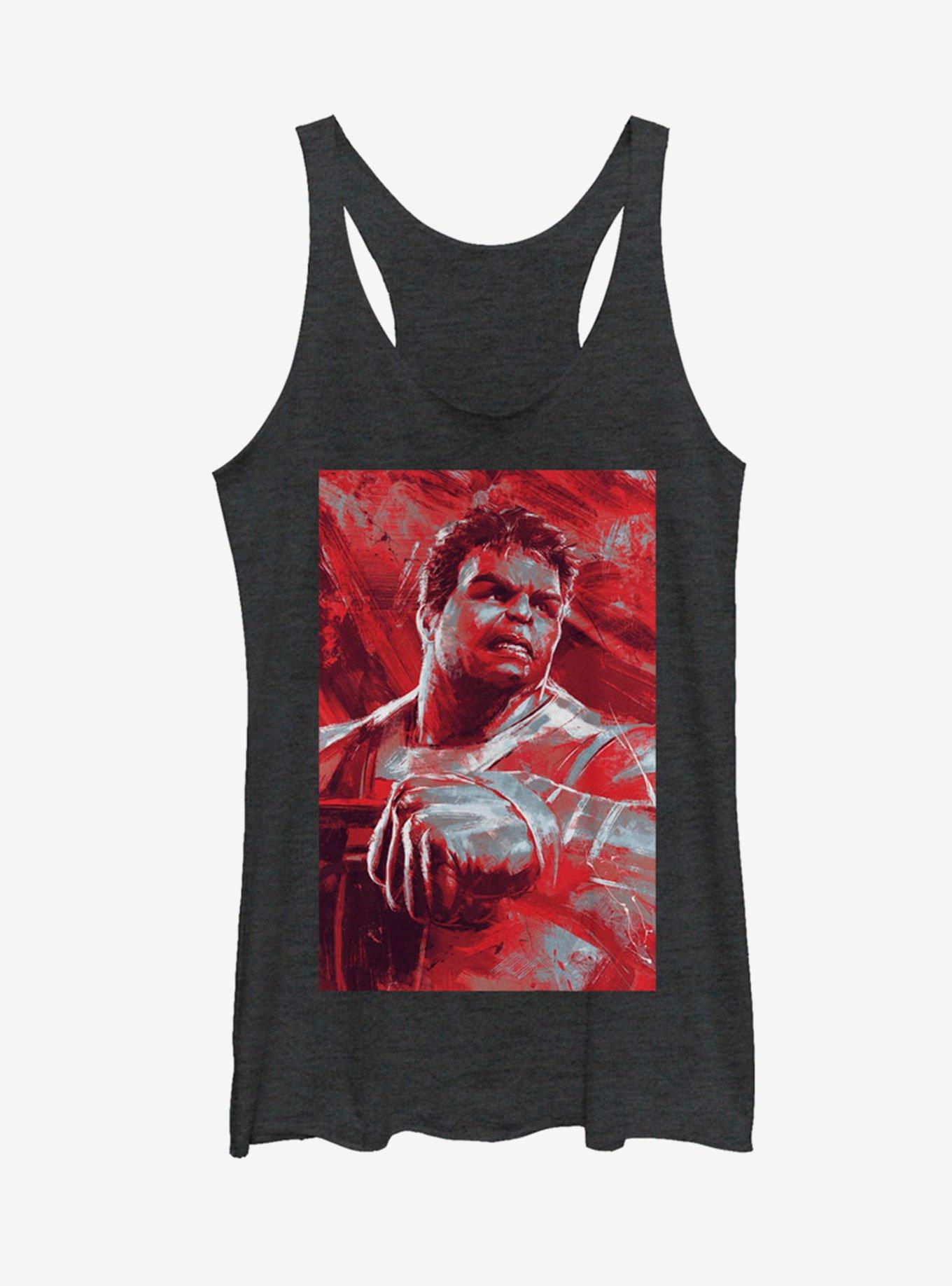 Marvel Avengers: Endgame The Hulk Painted Girls Tank Top, BLK HTR, hi-res