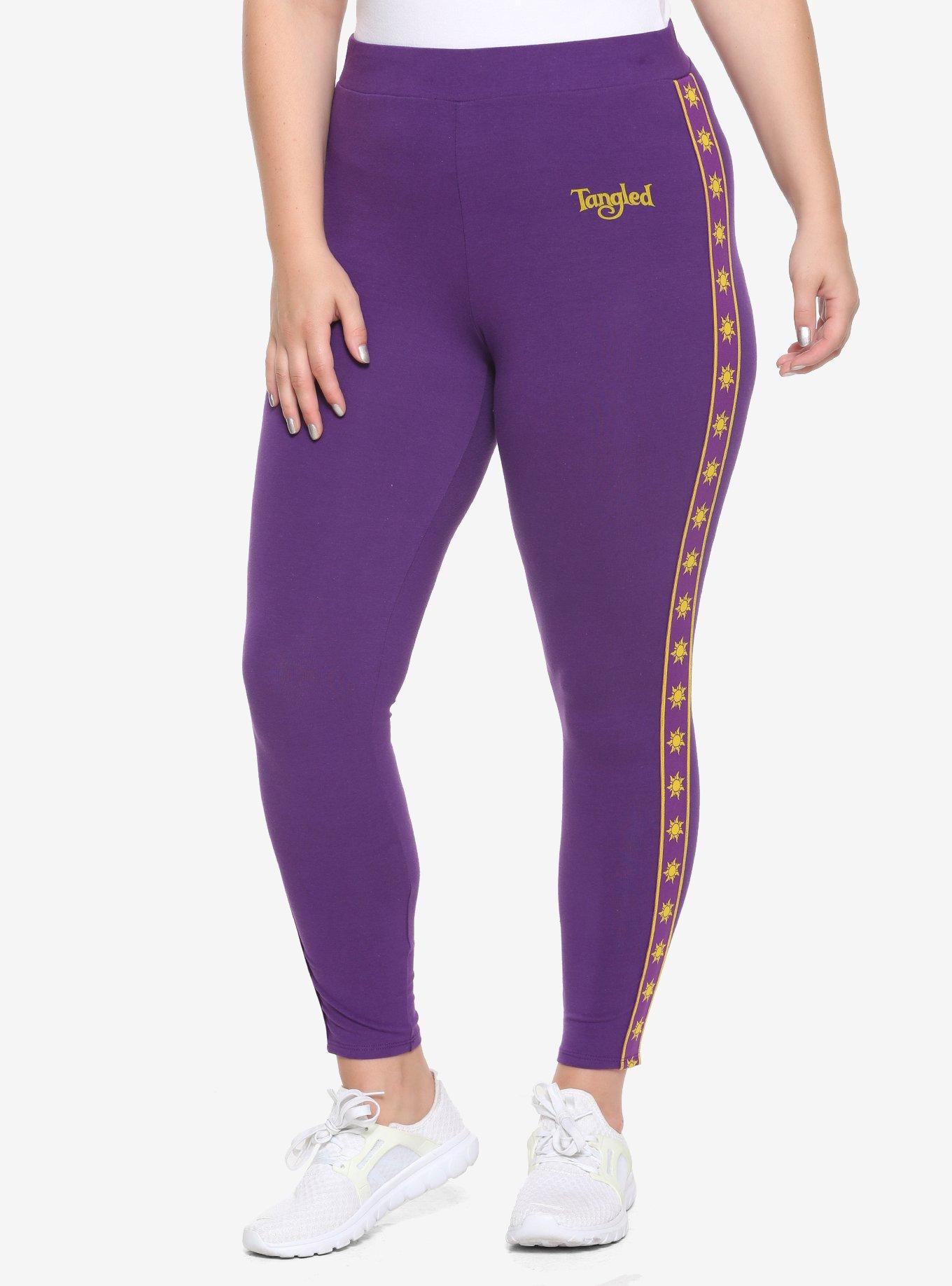 Disney Tangled Sun Taped Leggings Plus Size, PURPLE, hi-res