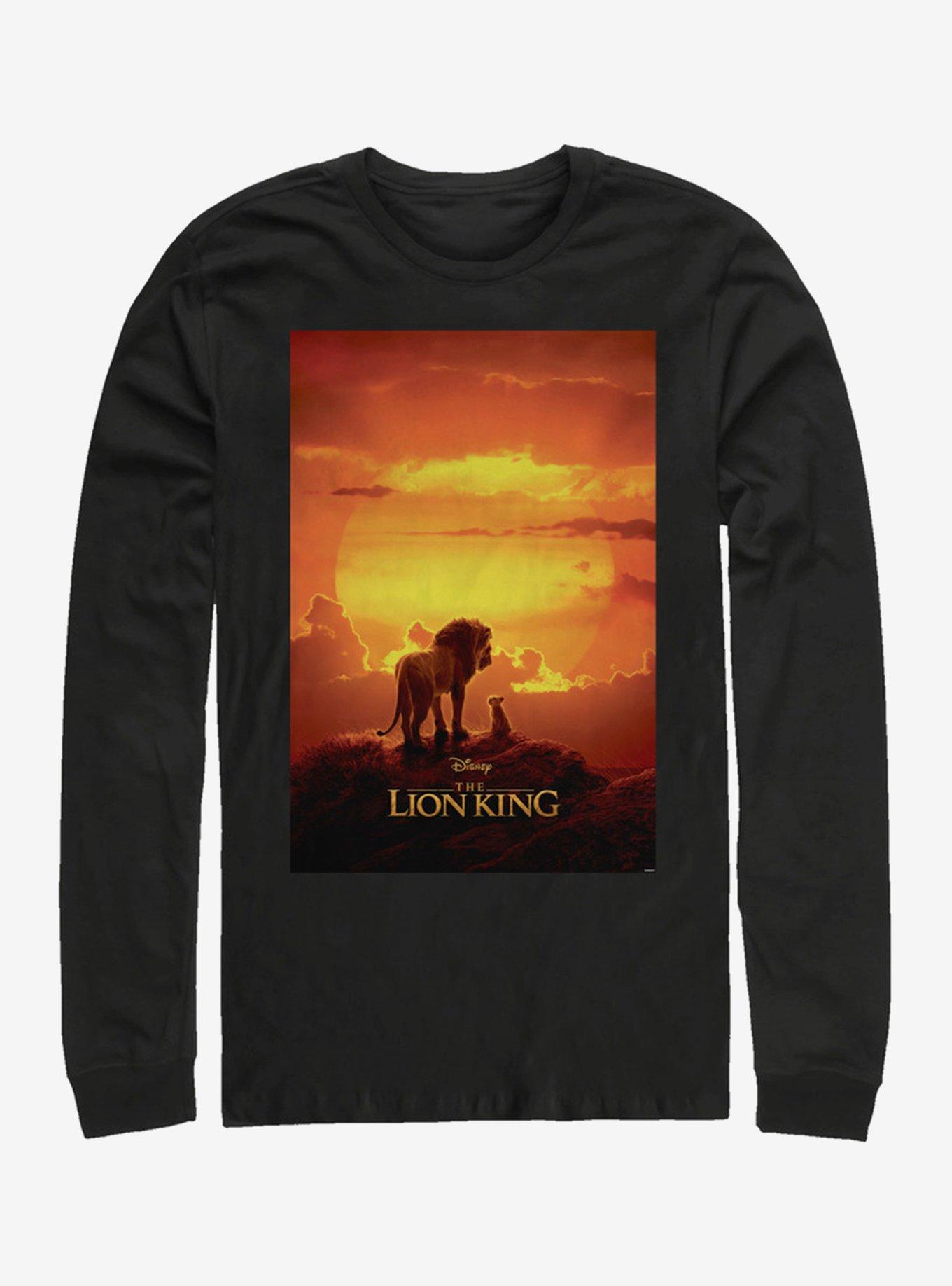 Disney The Lion King 2019 Pride Rock Poster Long-Sleeve T-Shirt, BLACK, hi-res