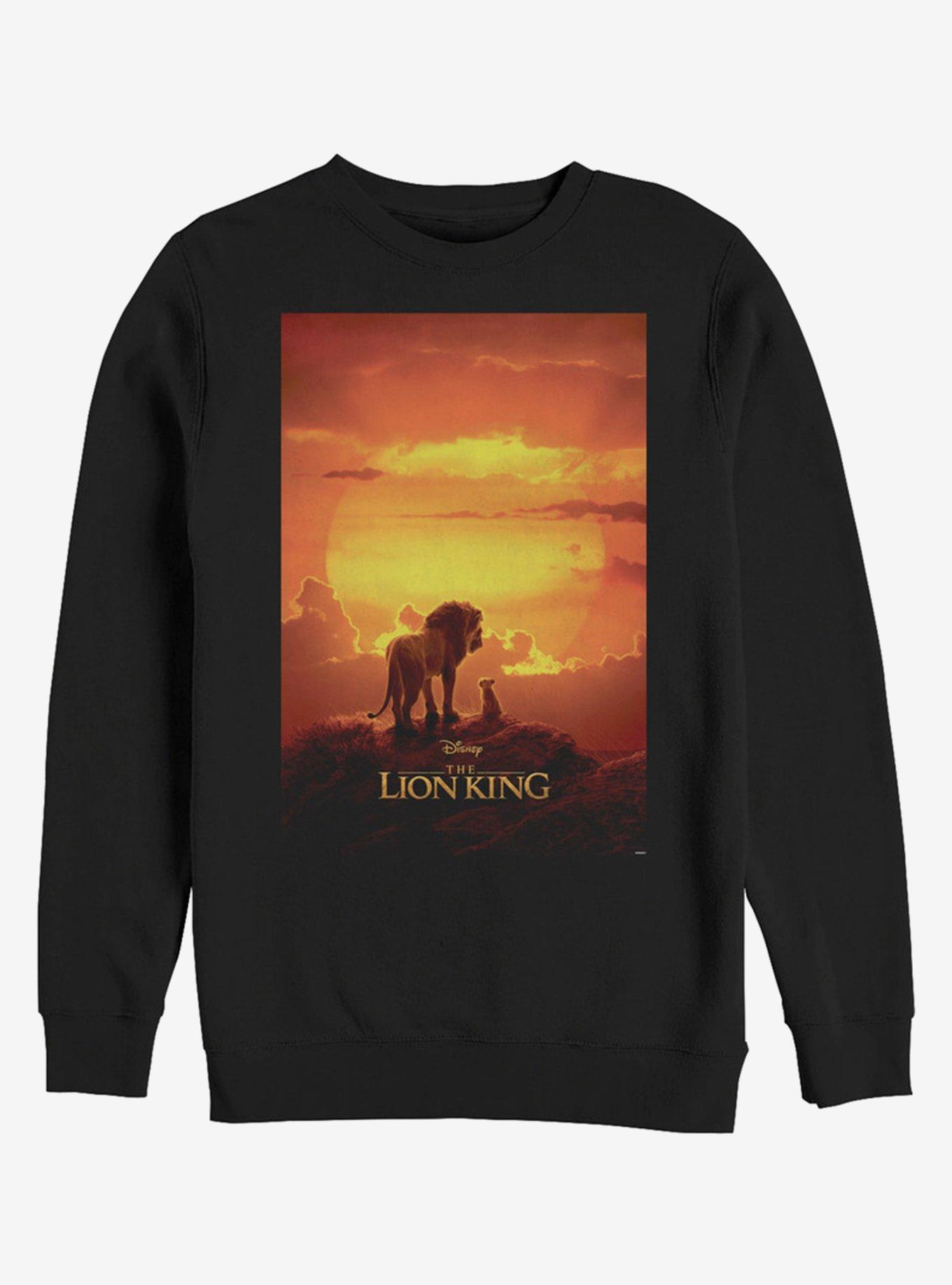 Disney The Lion King 2019 Pride Rock Poster Sweatshirt, BLACK, hi-res