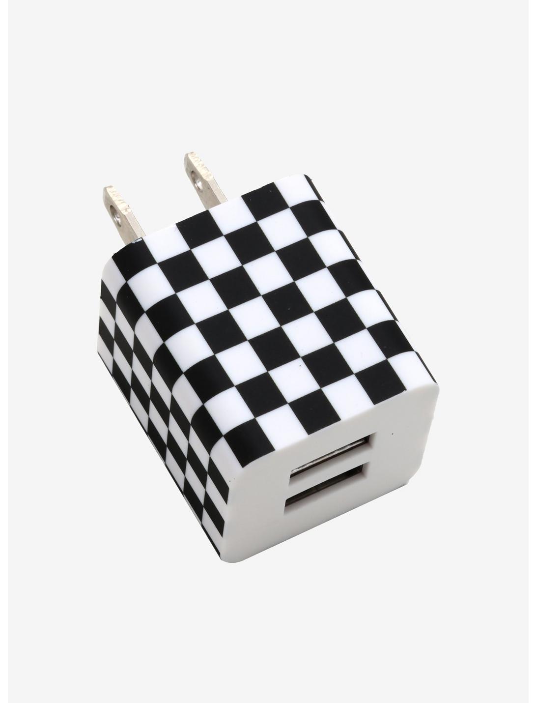 Black & White Checkered LED Wall Charger, , hi-res