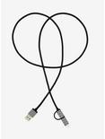 2-In-1 Black 7 White Checkered Charging Cable, , hi-res