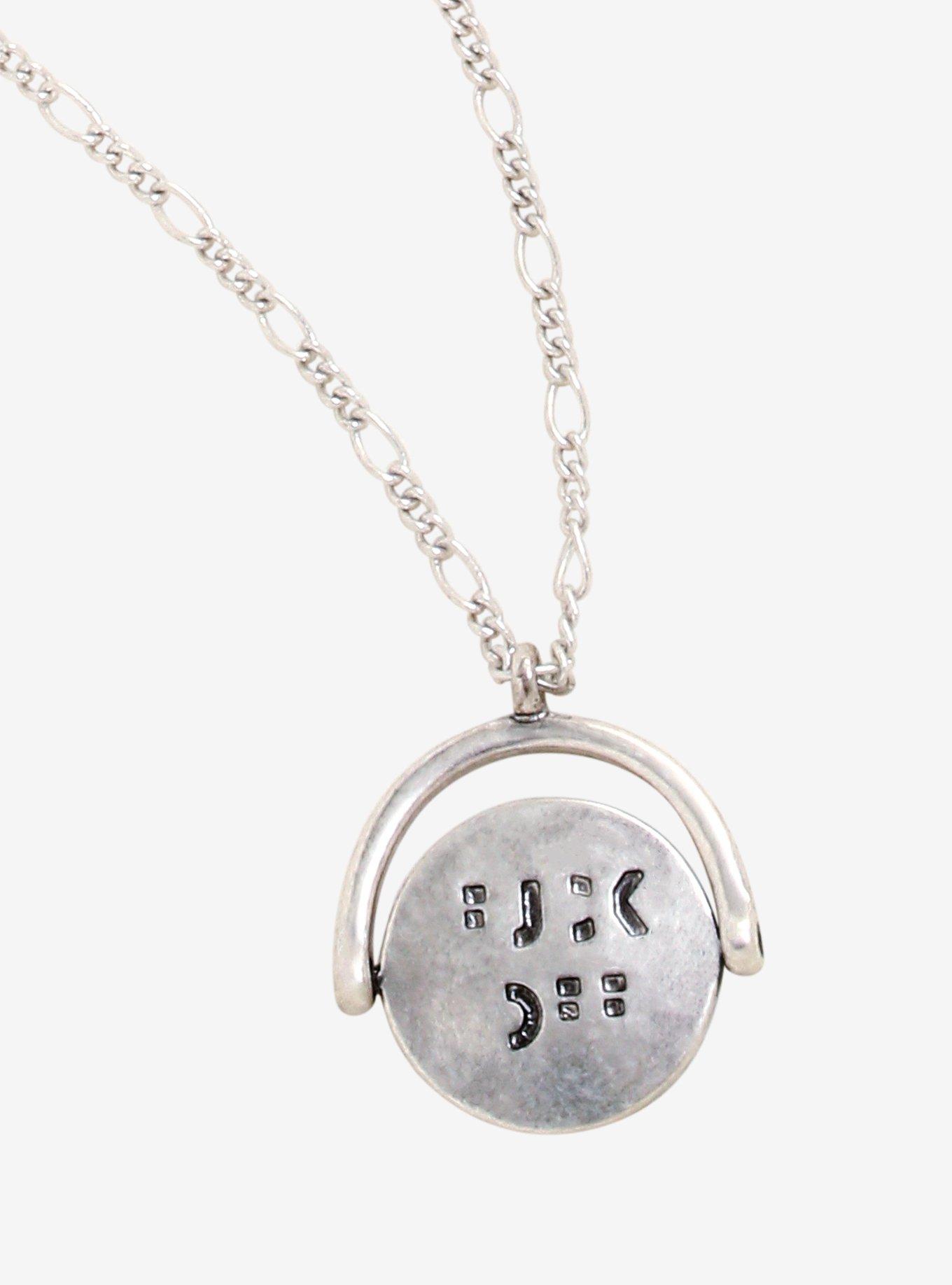 F Off Spinner Necklace - BoxLunch Exclusive, , hi-res