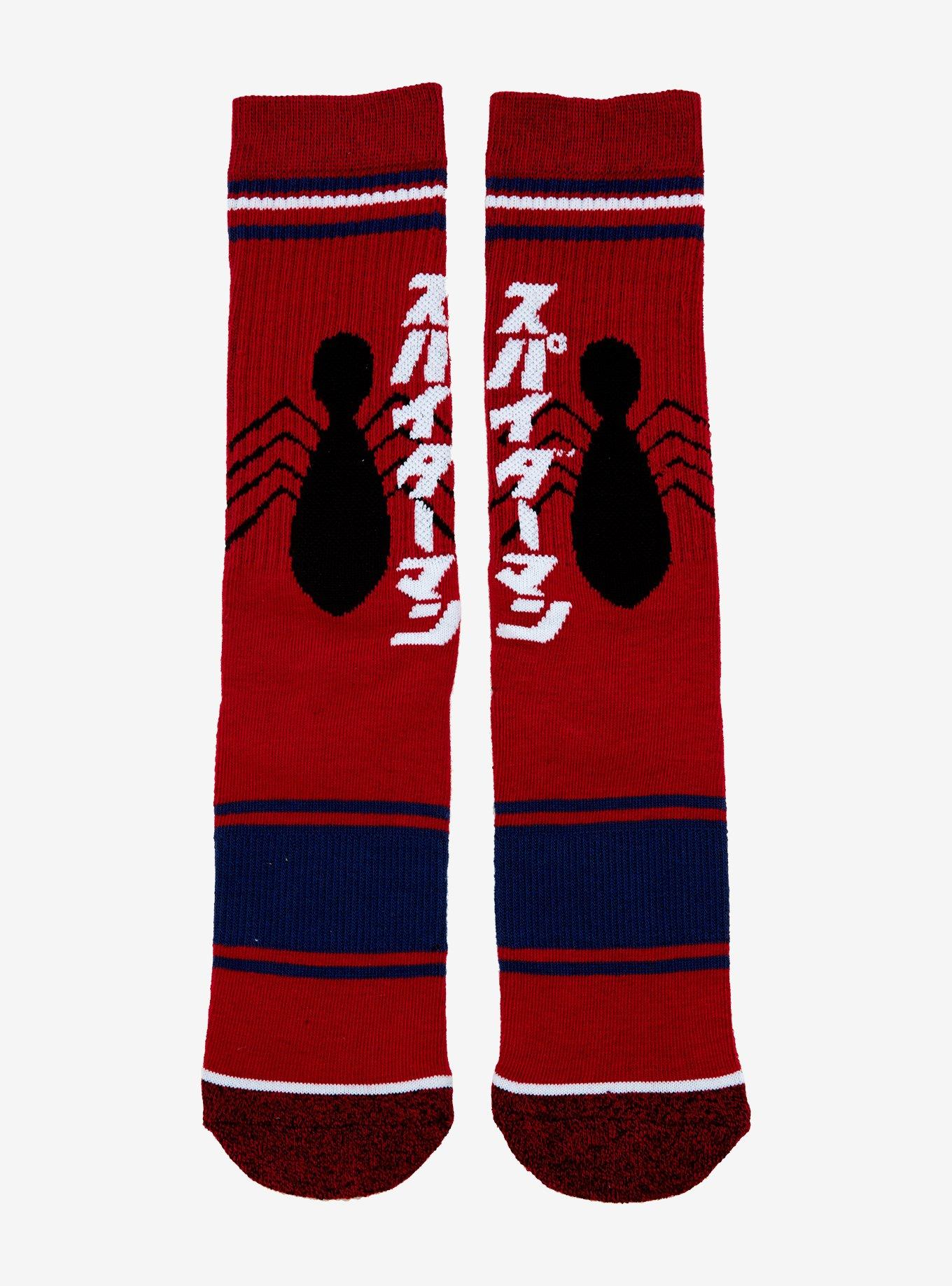 Marvel Spider-Man Stripe Crew Socks, , hi-res