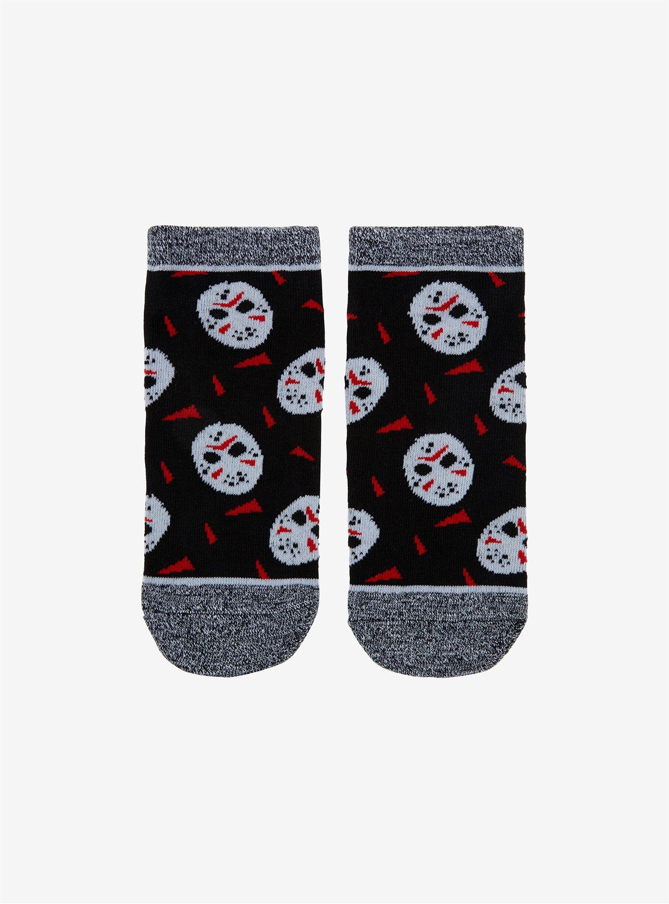 Friday The 13th Jason Mask No-Show Socks, , hi-res