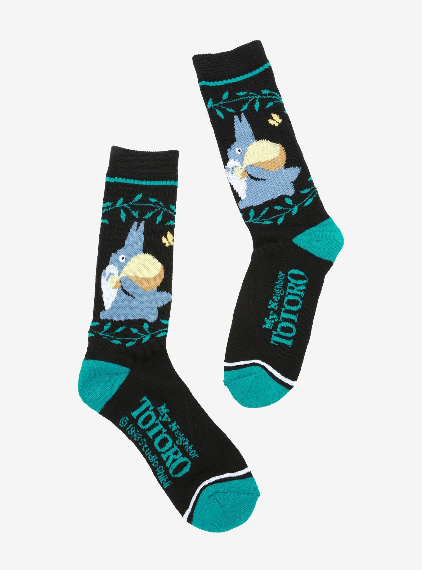 Studio Ghibli My Neighbor Totoro Teal Crew Socks, , hi-res