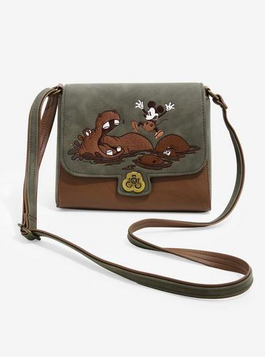 ★LOUNGEFLY★Mickey Mouse Crossbody Bag with Coin Bag Mickey Mouse Nylon Sling Crossbody Bag with Coin Bag