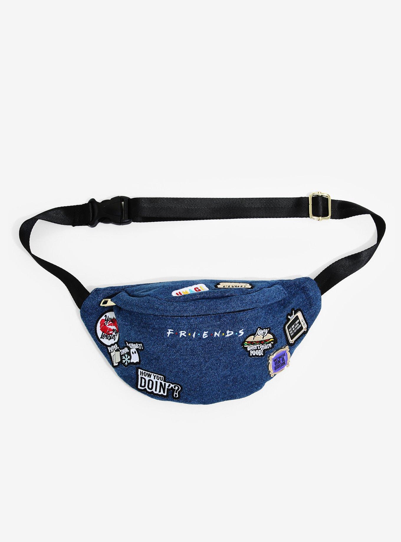 Friends Icon Patches Denim Fanny Pack - BoxLunch Exclusive | BoxLunch