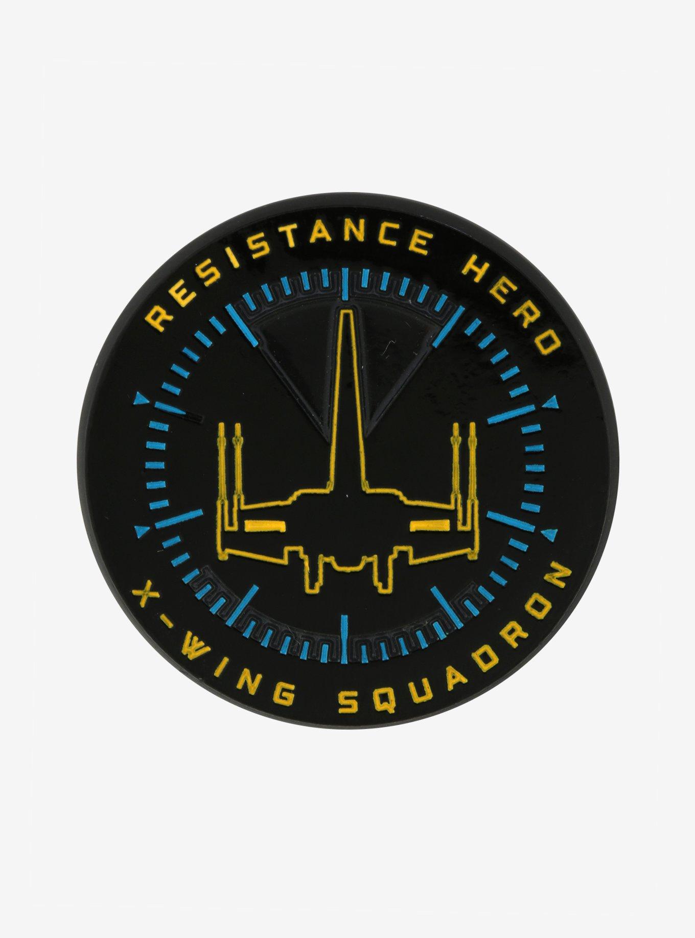 Star Wars: The Rise of Skywalker Resistance Hero X-Wing Squadron Enamel Pin, , hi-res