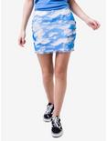 Daisy Street Cloud Mesh Overlay Skirt, BLUE, hi-res