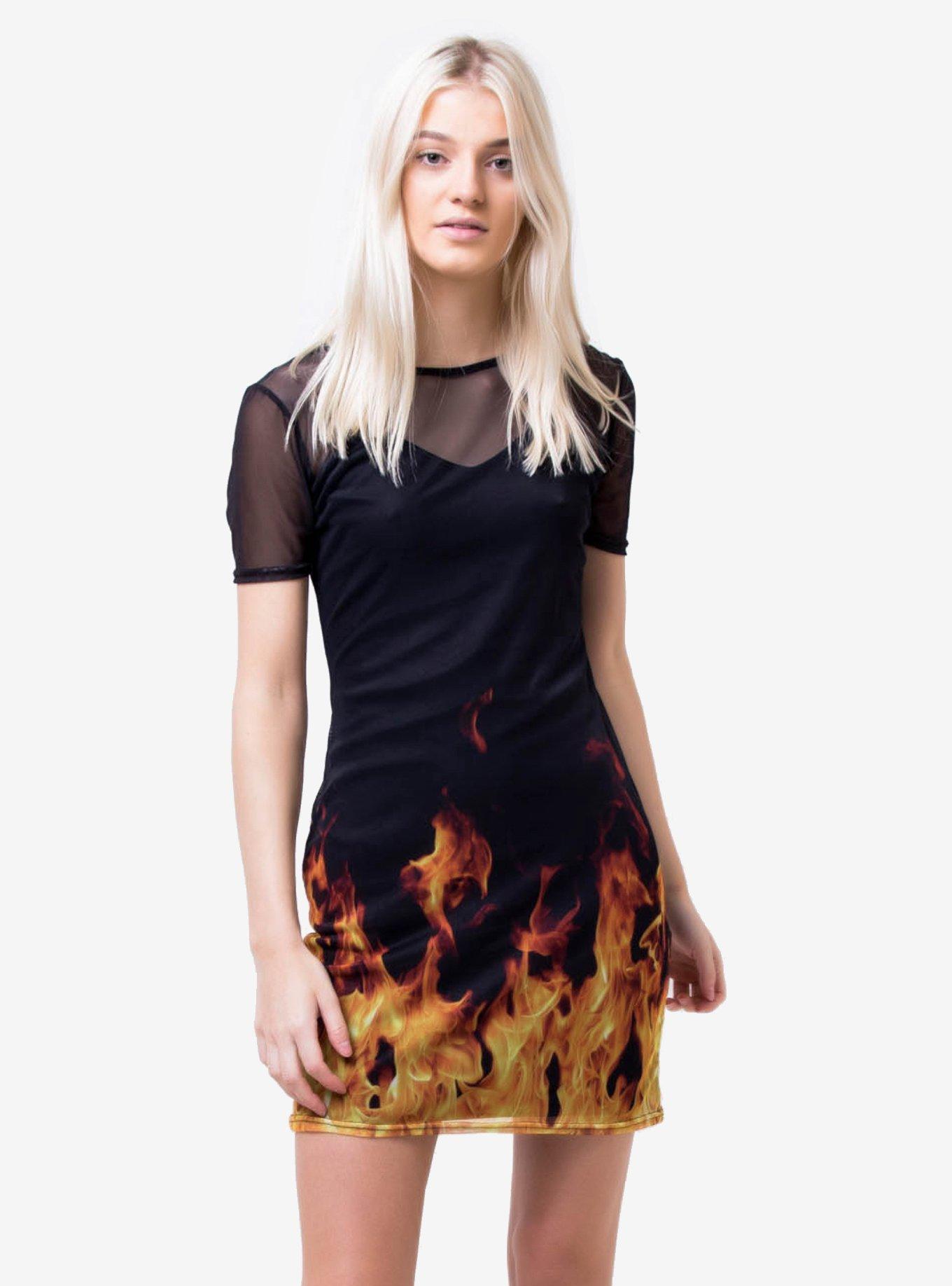 Daisy Street Fire Mesh Dress, MULTI, hi-res