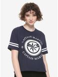 Marvel Captain Marvel Girls Athletic Crop T-Shirt, WHITE, hi-res
