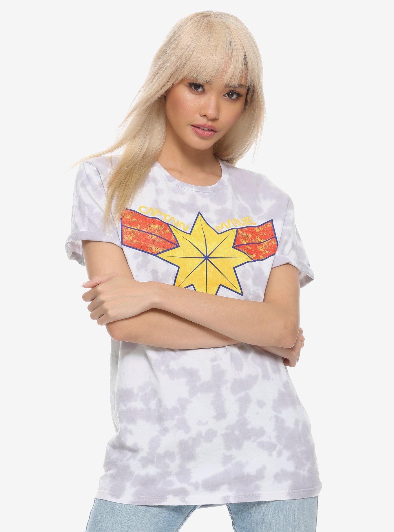 Marvel Captain Marvel Washed Girls T-Shirt, MULTI, hi-res