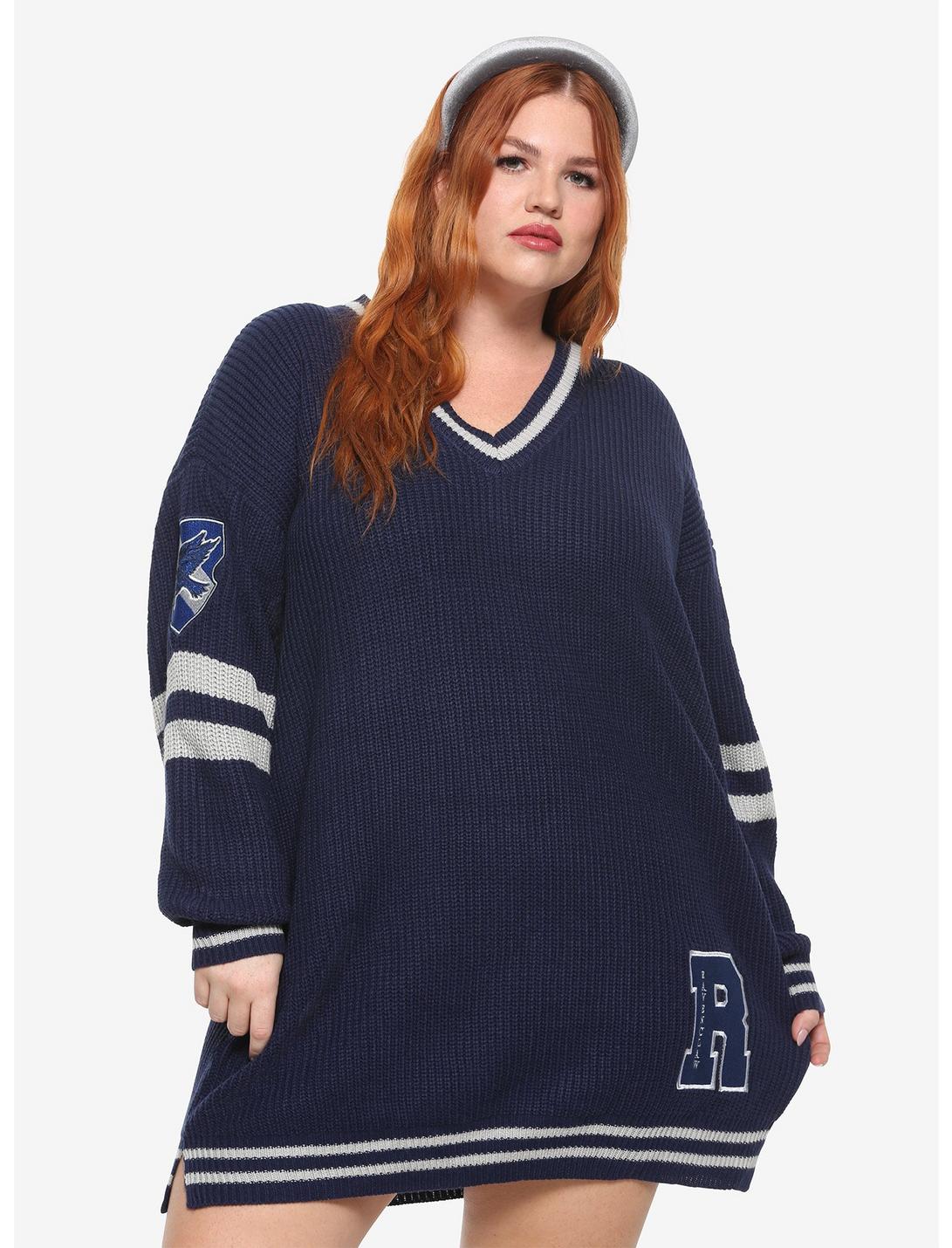 Harry Potter Ravenclaw Sweater Dress Plus Size, BLUE, hi-res