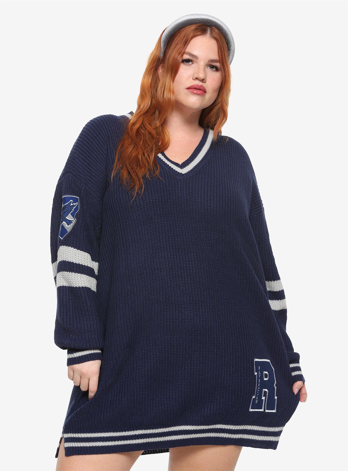 Harry Potter Ravenclaw Sweater Dress Plus Size, BLUE, hi-res