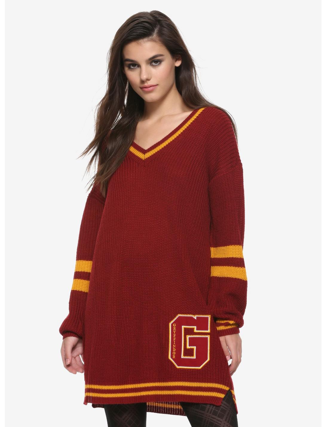 Harry Potter Gryffindor Sweater Dress, BURGUNDY, hi-res