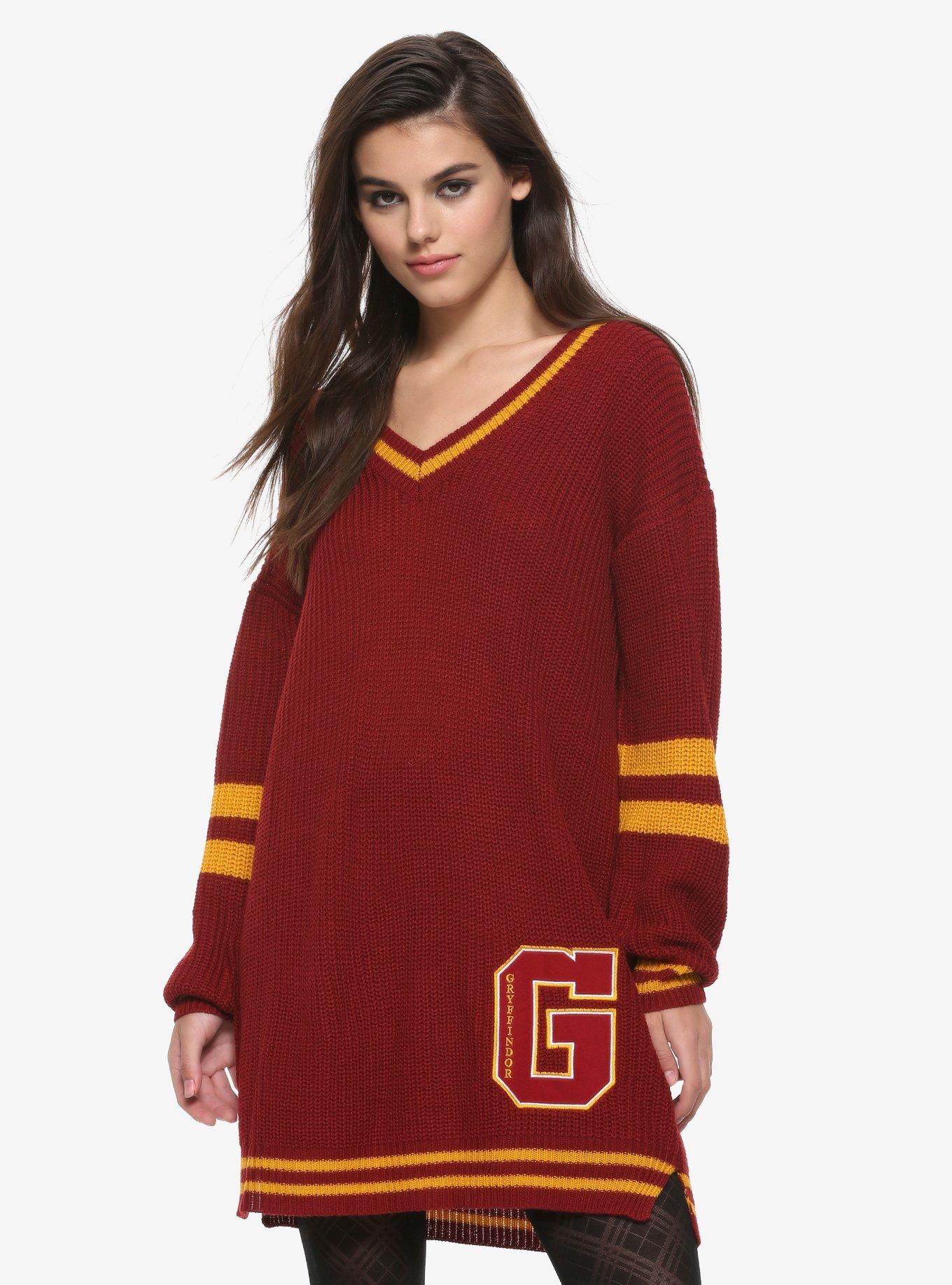 Harry Potter Gryffindor Sweater Dress, BURGUNDY, hi-res