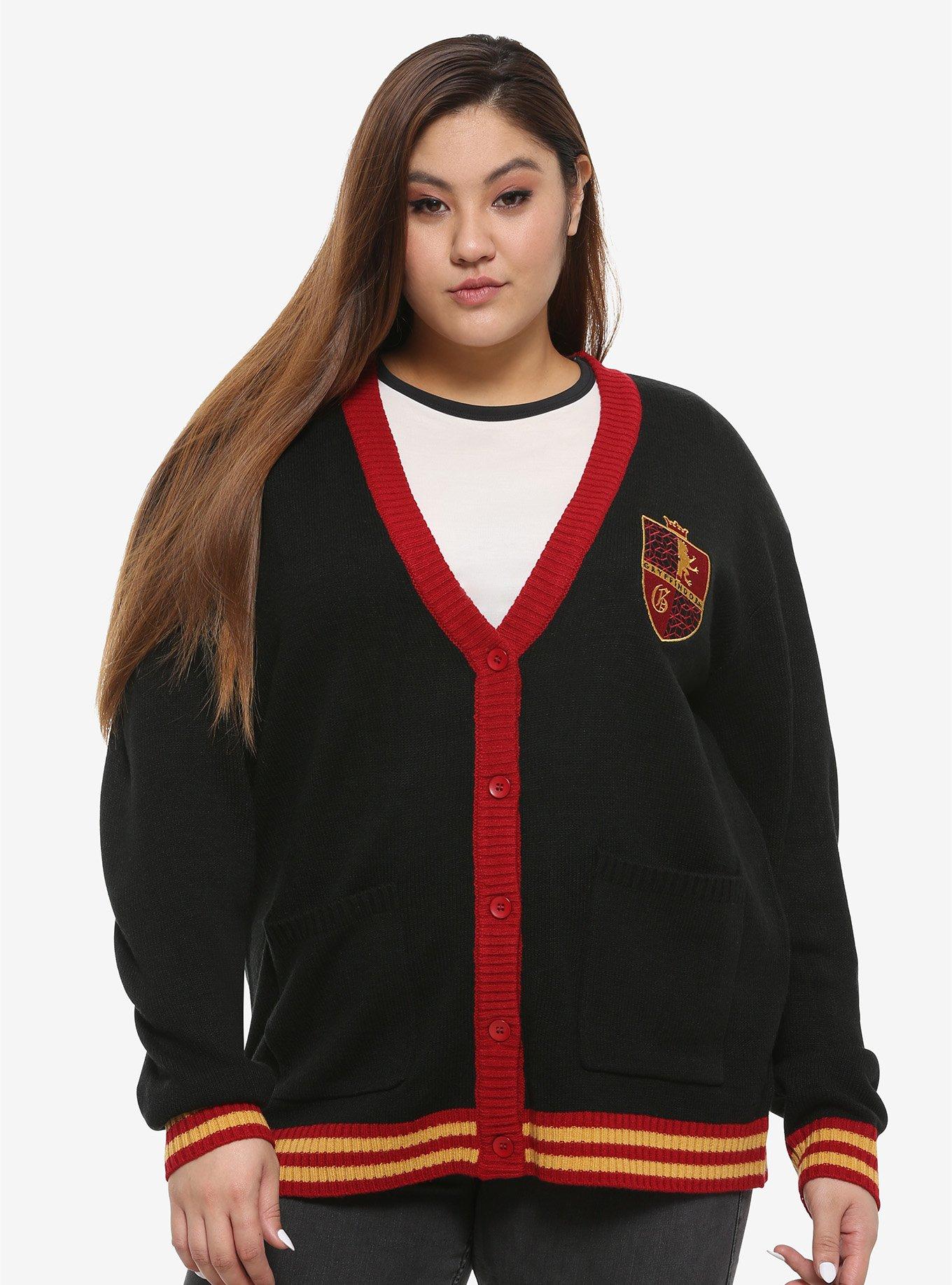 Harry Potter Gryffindor Girls Cardigan Plus Size, MULTI, hi-res