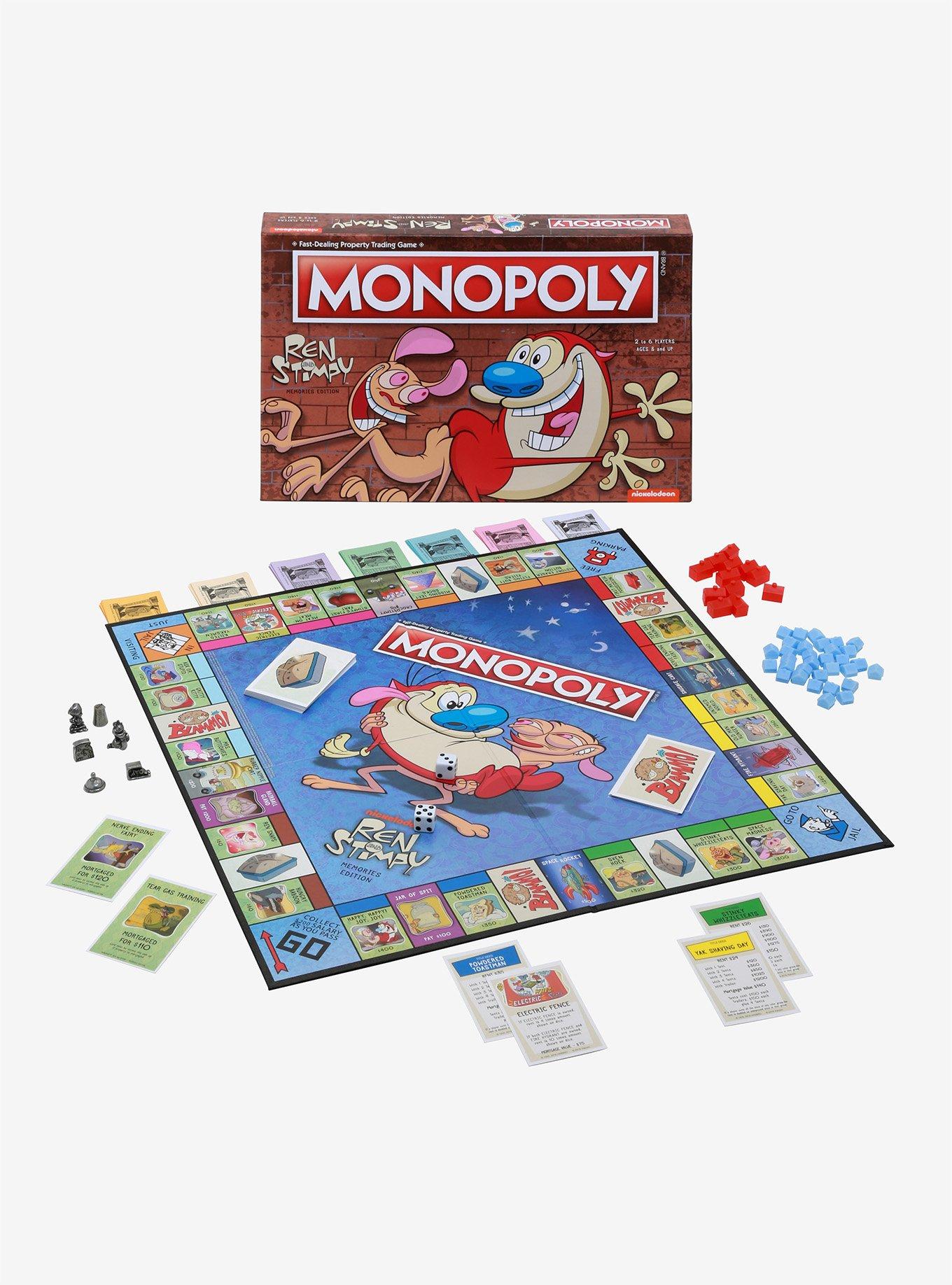 The Ren And Stimpy Show Memories Edition Monopoly Board Game Hot Topic