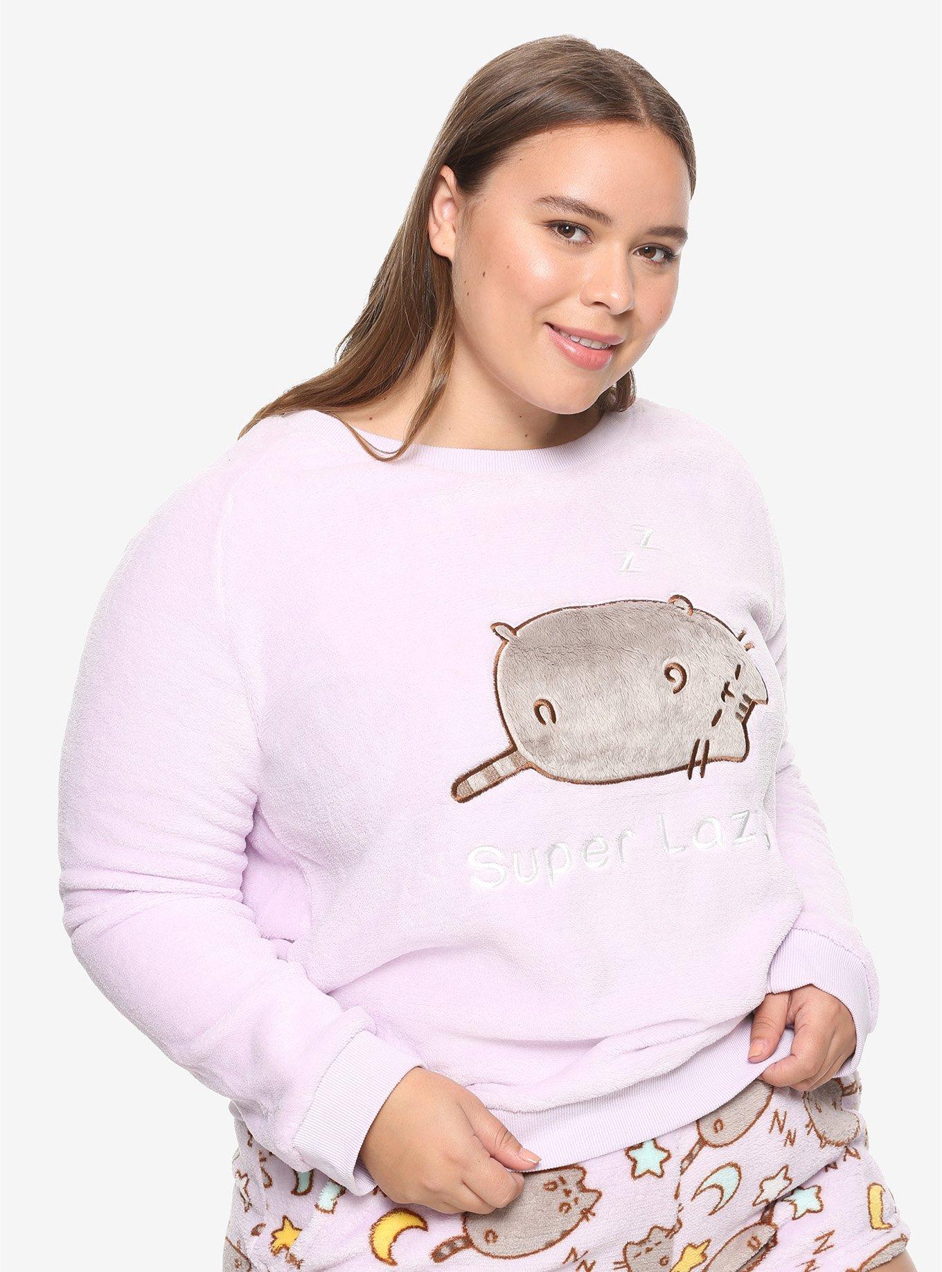 Pusheen Super Lazy Girls Plush Sleep Set Plus Size, MULTI, hi-res