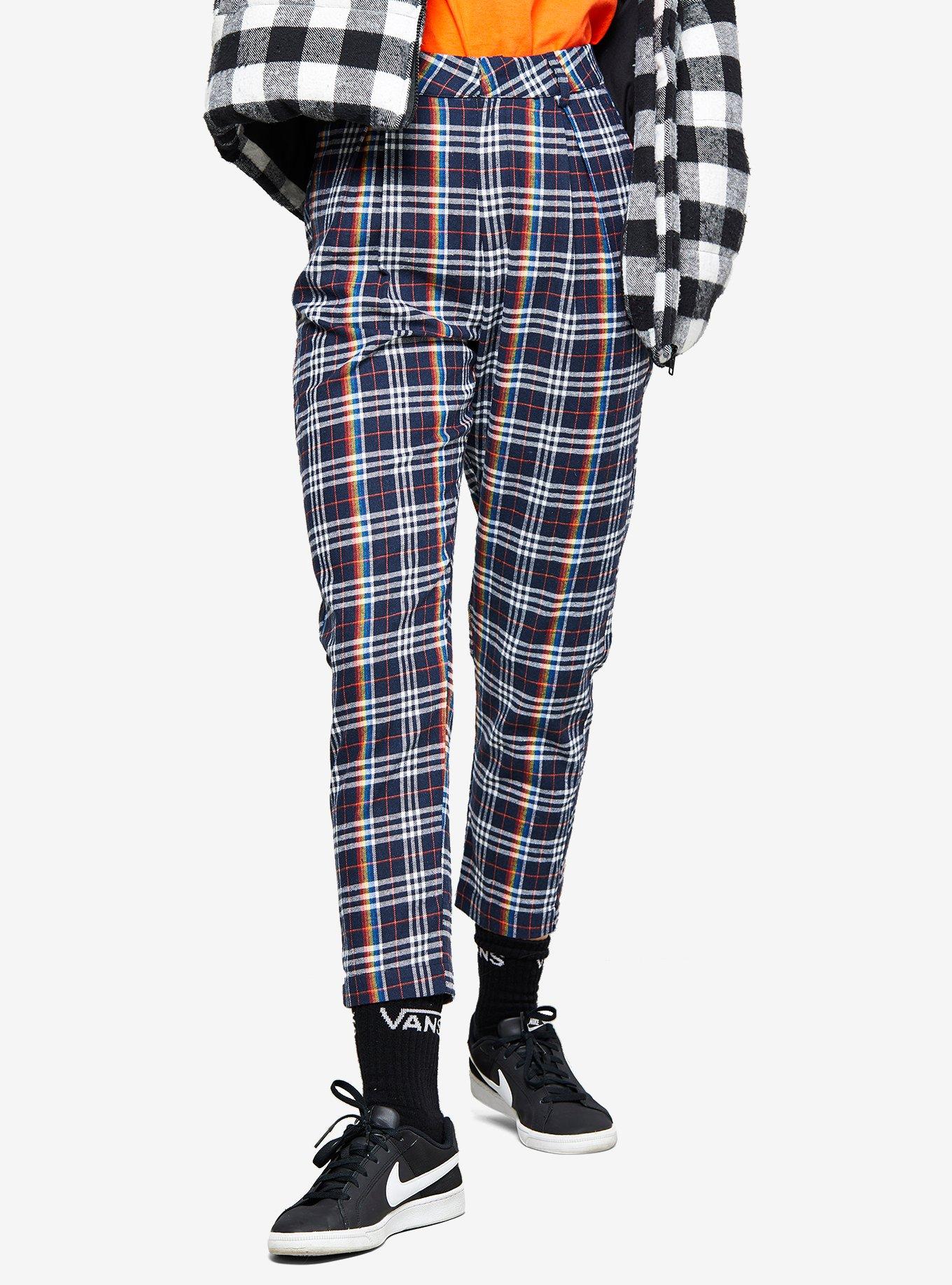 Daisy Street Check Print Girls Pants, MULTI, hi-res