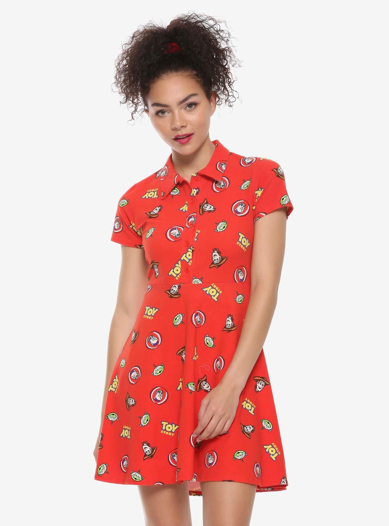 Disney Pixar Toy Story Red Collared Dress, MULTI, hi-res