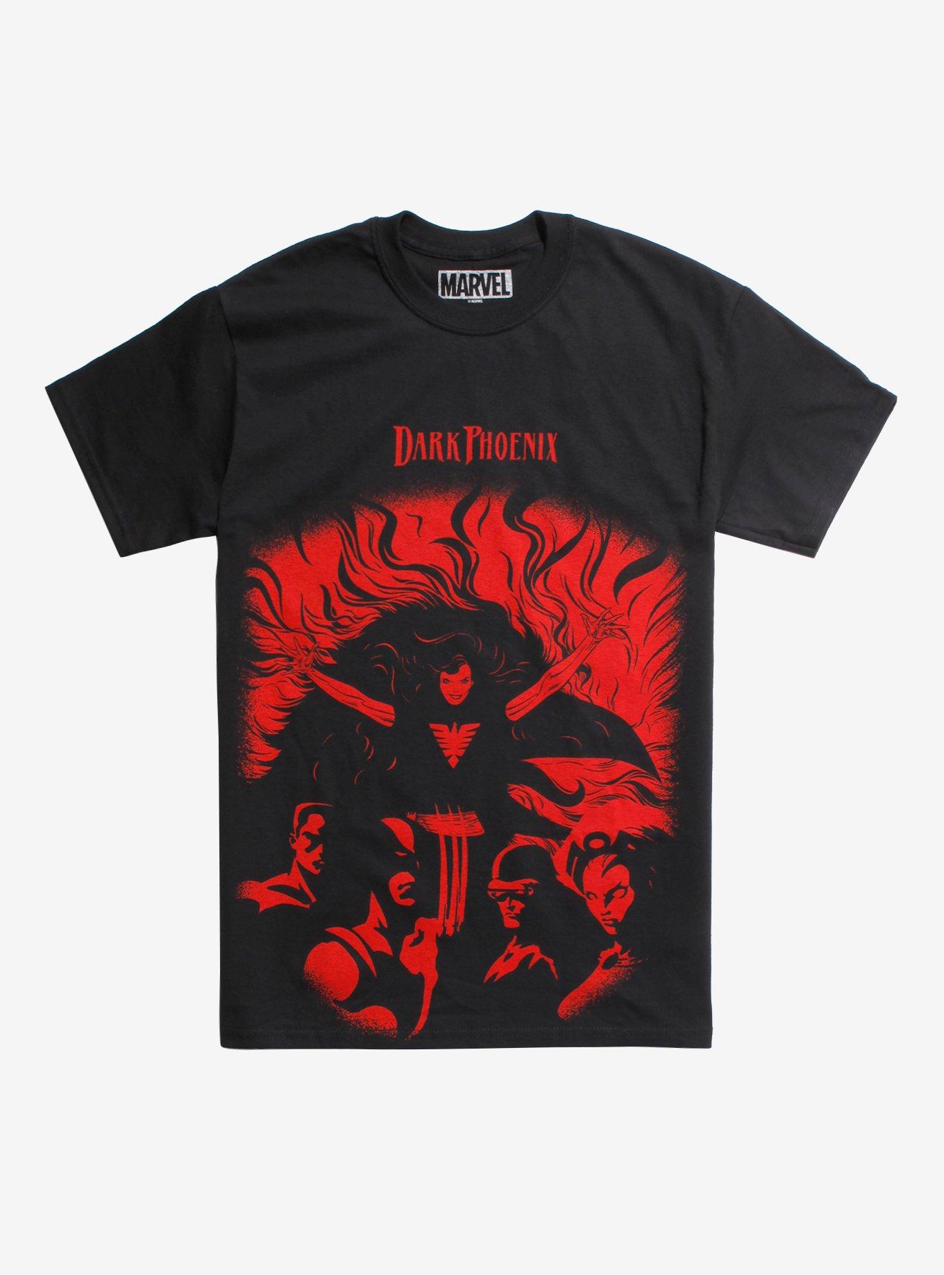 Marvel X-Men Dark Phoenix Red Group T-Shirt, RED, hi-res