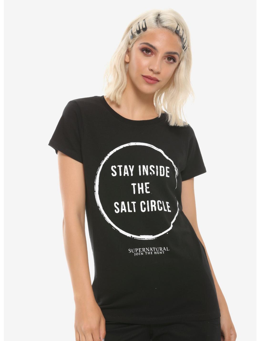 Supernatural Salt Circle Girls T-Shirt, WHITE, hi-res
