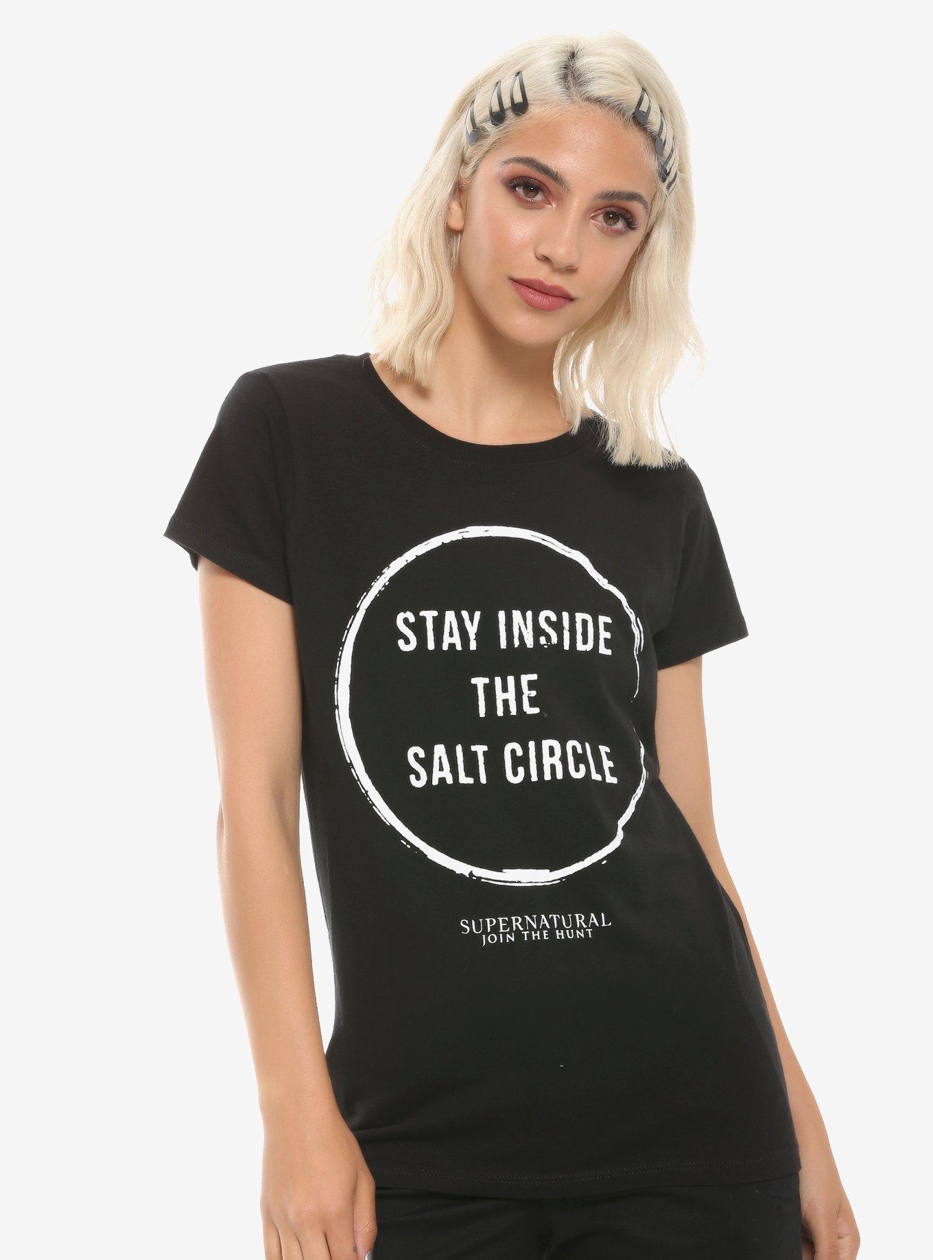 Supernatural Salt Circle Girls T-Shirt, WHITE, hi-res
