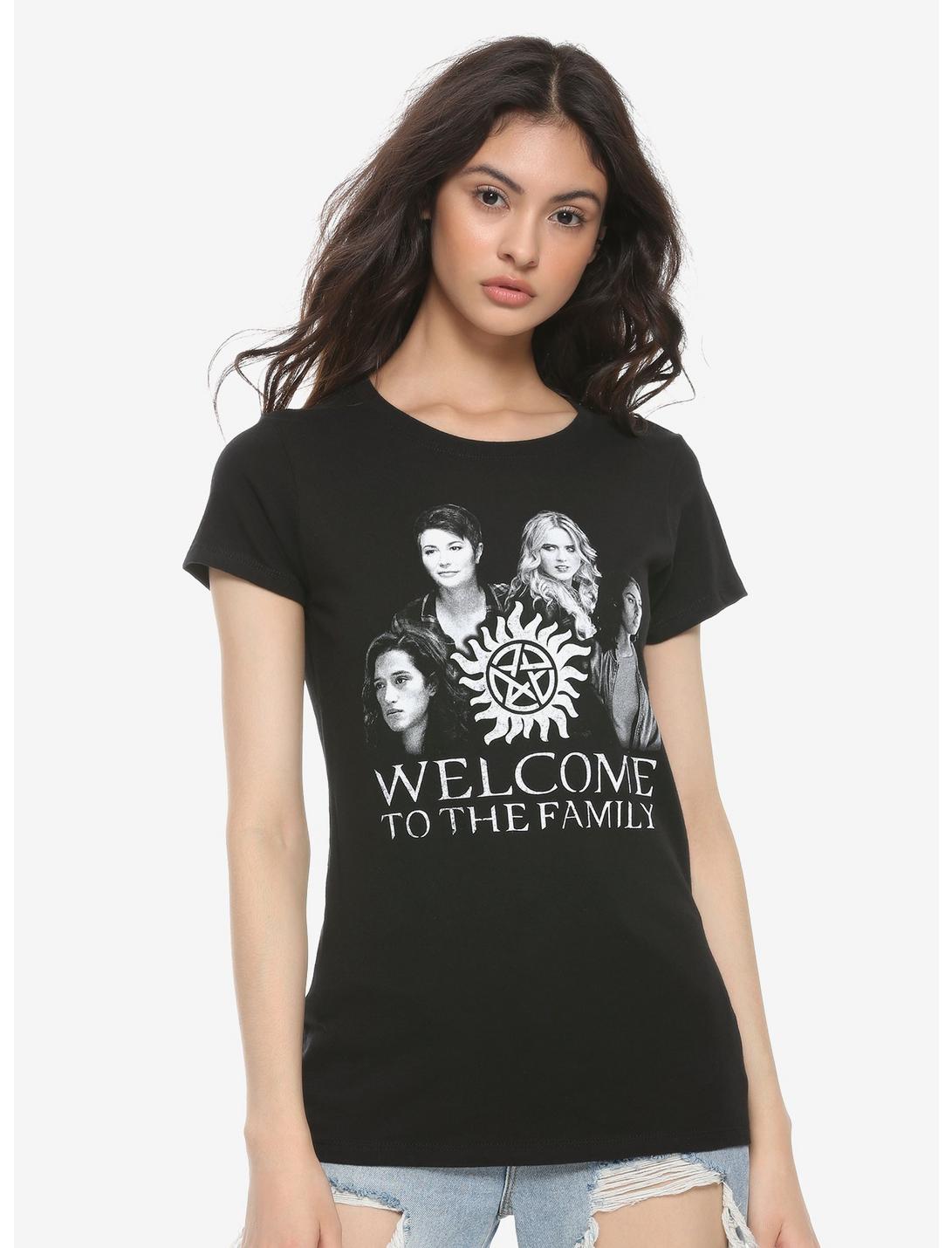 Supernatural Welcome To The Family Girls T-Shirt, WHITE, hi-res