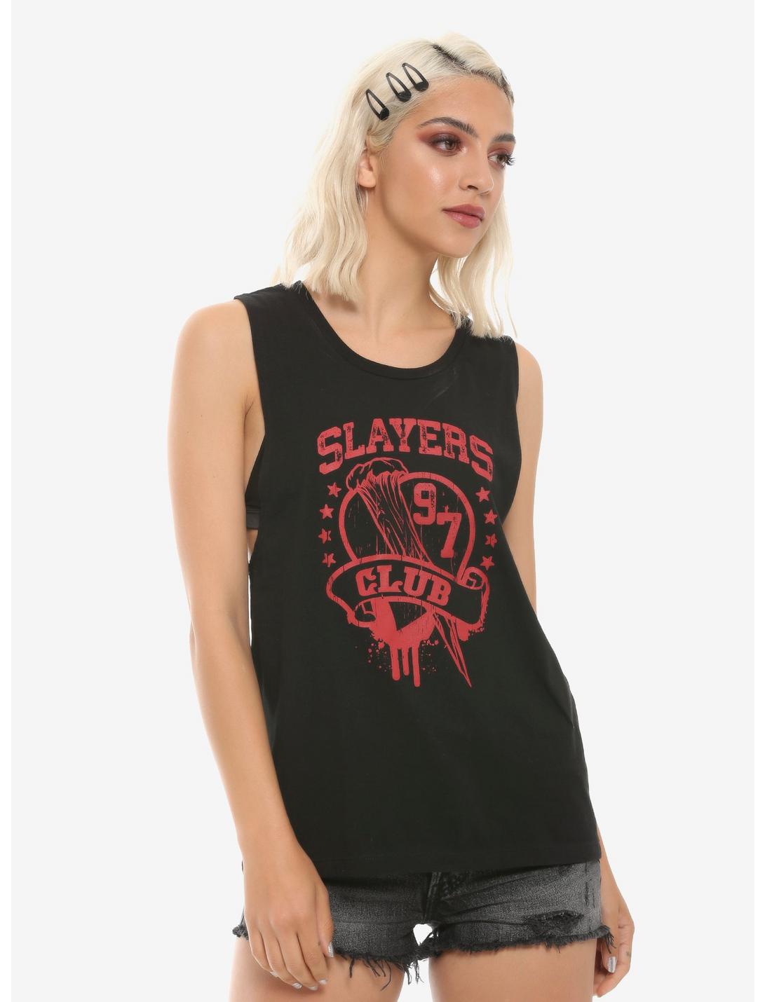 Buffy The Vampire Slayer Slayers Club Girls Muscle Top, RED, hi-res