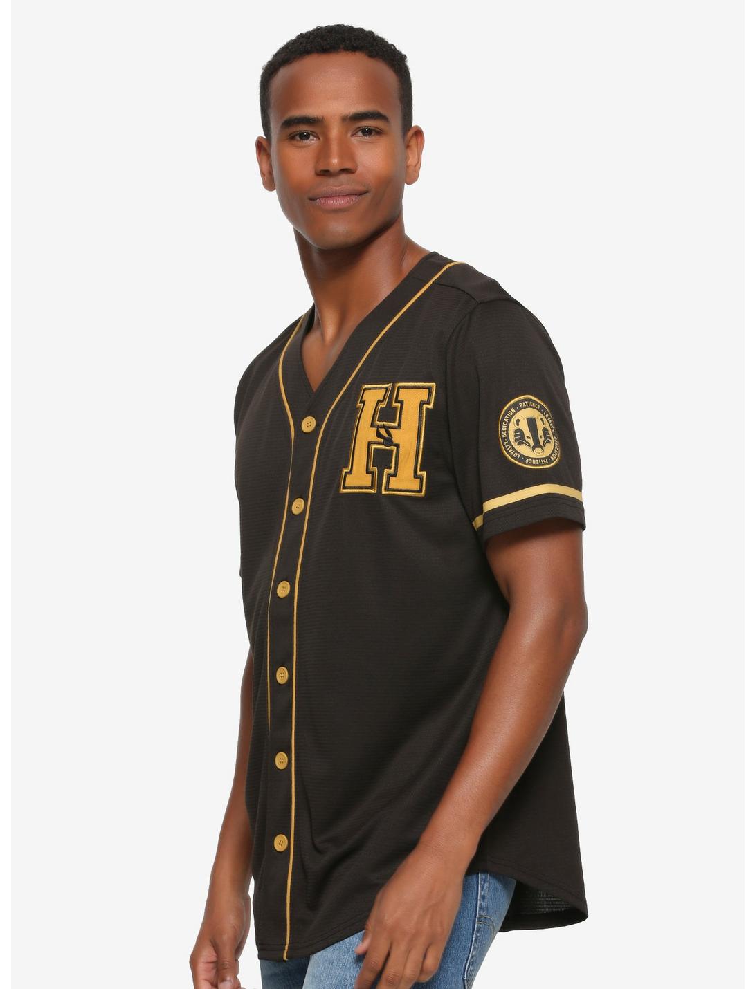 Harry Potter Hufflepuff Baseball Jersey - BoxLunch Exclusive, BLACK, hi-res