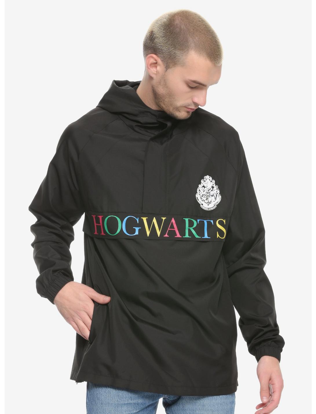 Harry Potter Hogwarts Multicolored Anorak - BoxLunch Exclusive, BLACK, hi-res