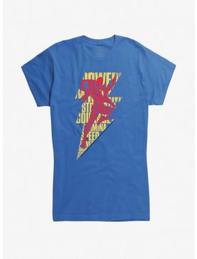 DC Comics Shazam! Bolt Word Collage Girls T-Shirt, , hi-res