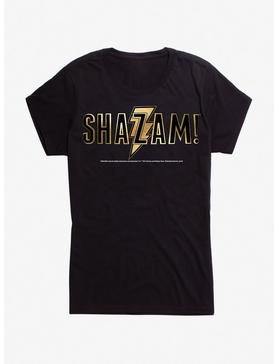 DC Comics Shazam! Gold Name Logo Girls T-Shirt, , hi-res