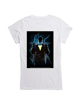 DC Comics Shazam! Billy Lightning Girls Charcoal T-Shirt, WHITE, hi-res