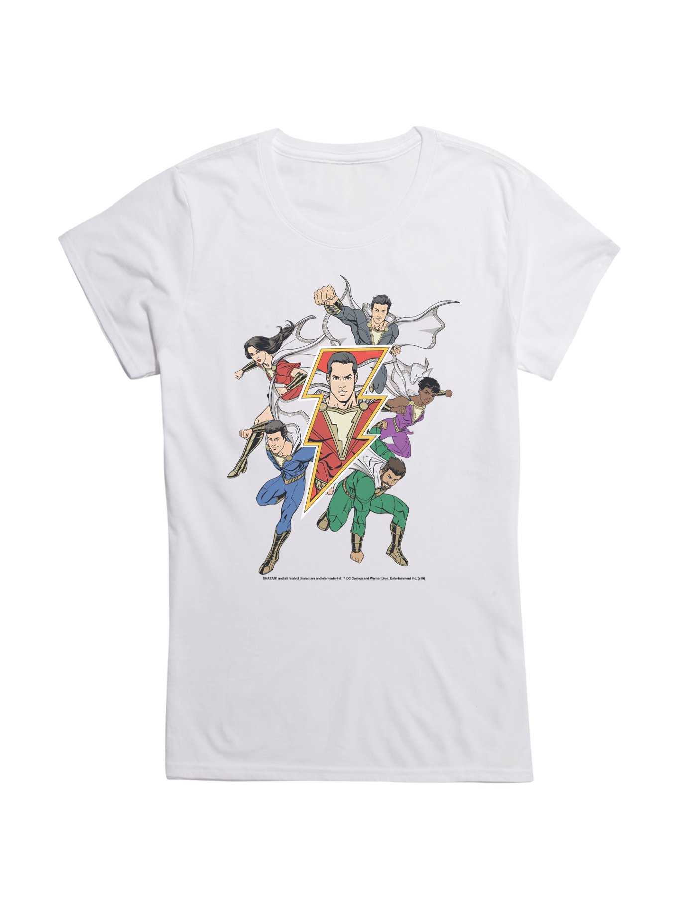 DC Comics Shazam! Group Heroes Girls Red T-Shirt, , hi-res
