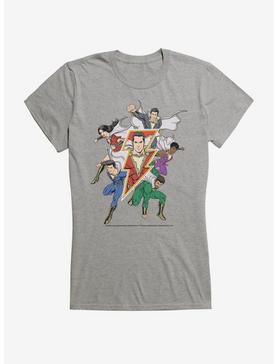DC Comics Shazam! Group Heroes Girls Red T-Shirt, HEATHER, hi-res