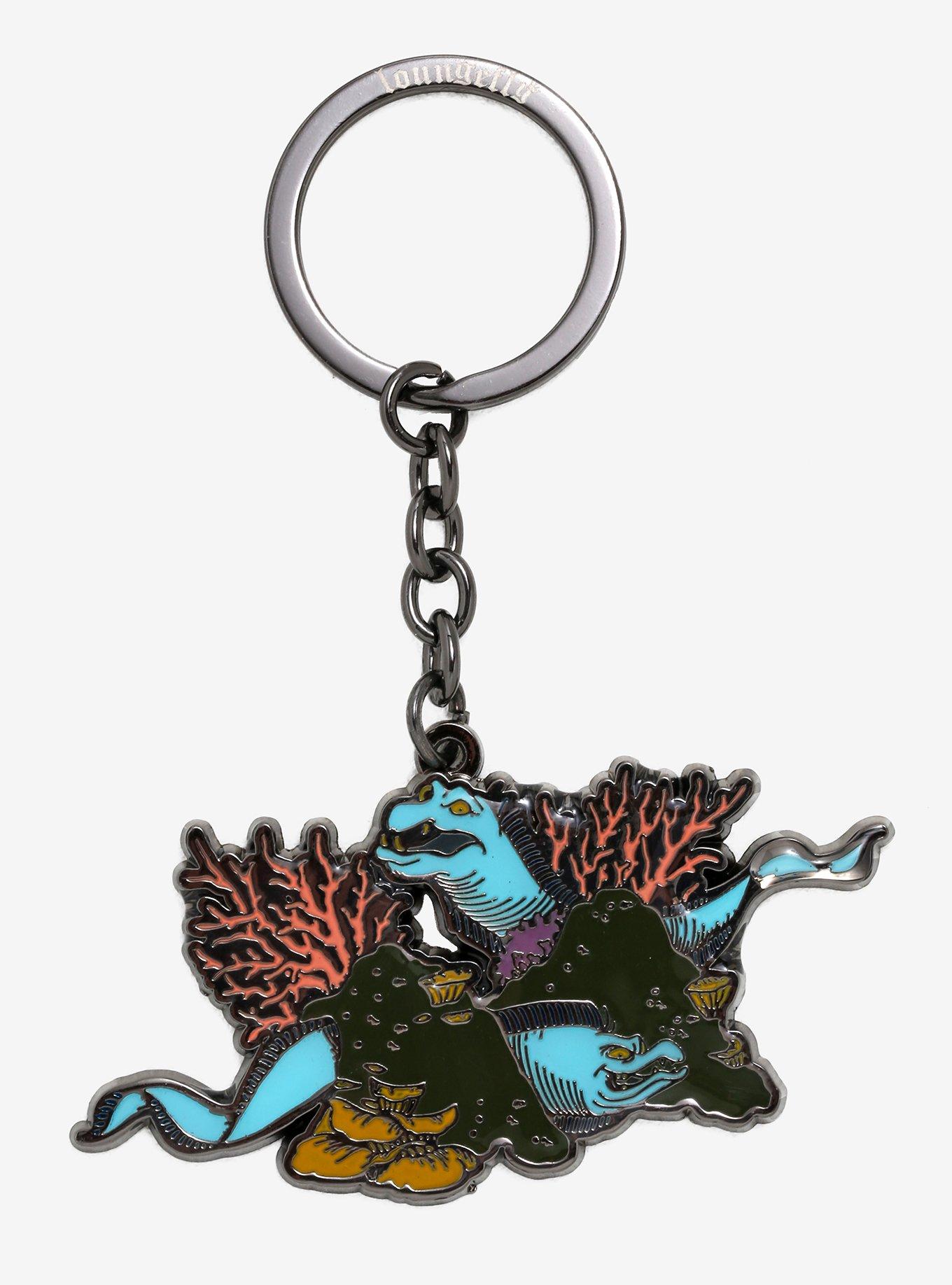 Loungefly Disney The Little Mermaid Flotsam & Jetsam Enamel Keychain - BoxLunch Exclusive, , hi-res