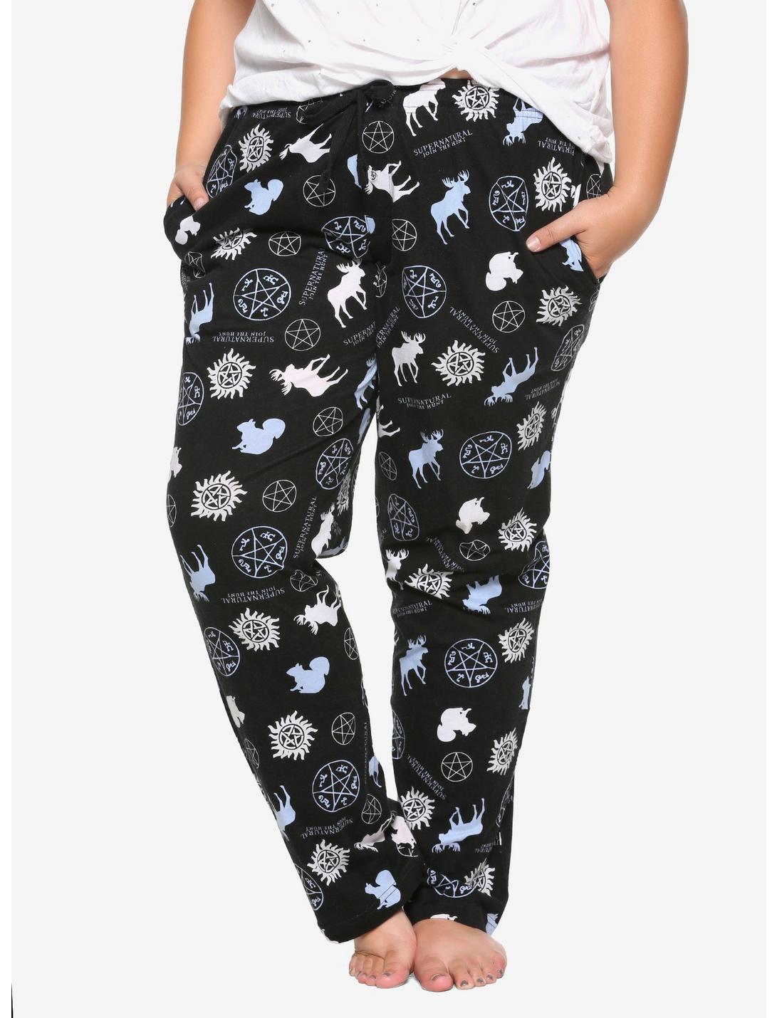 Supernatural Moose & Squirrel Girls Pajama Pants Plus Size, MULTI, hi-res
