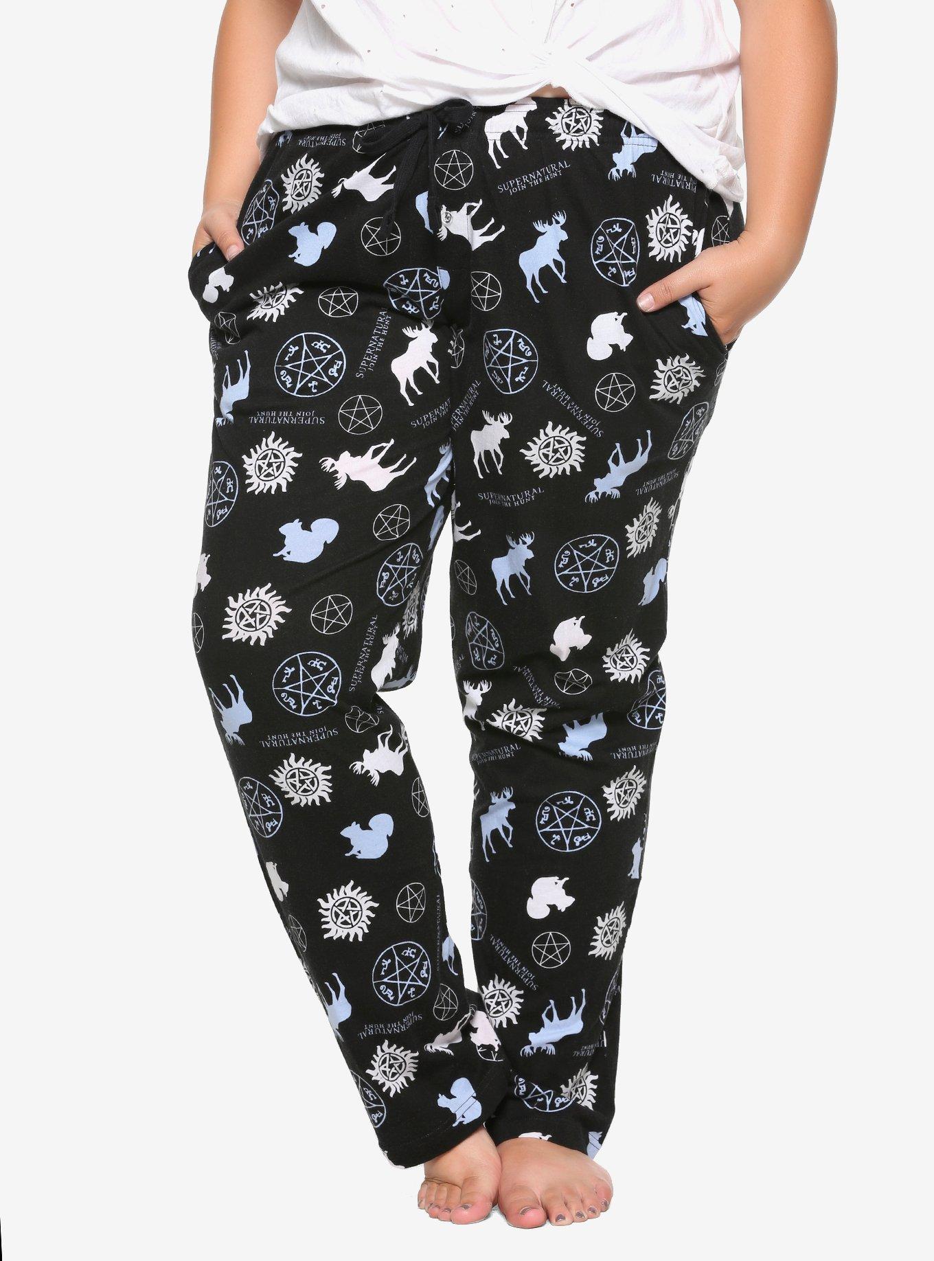 Supernatural Moose & Squirrel Girls Pajama Pants Plus Size, MULTI, hi-res